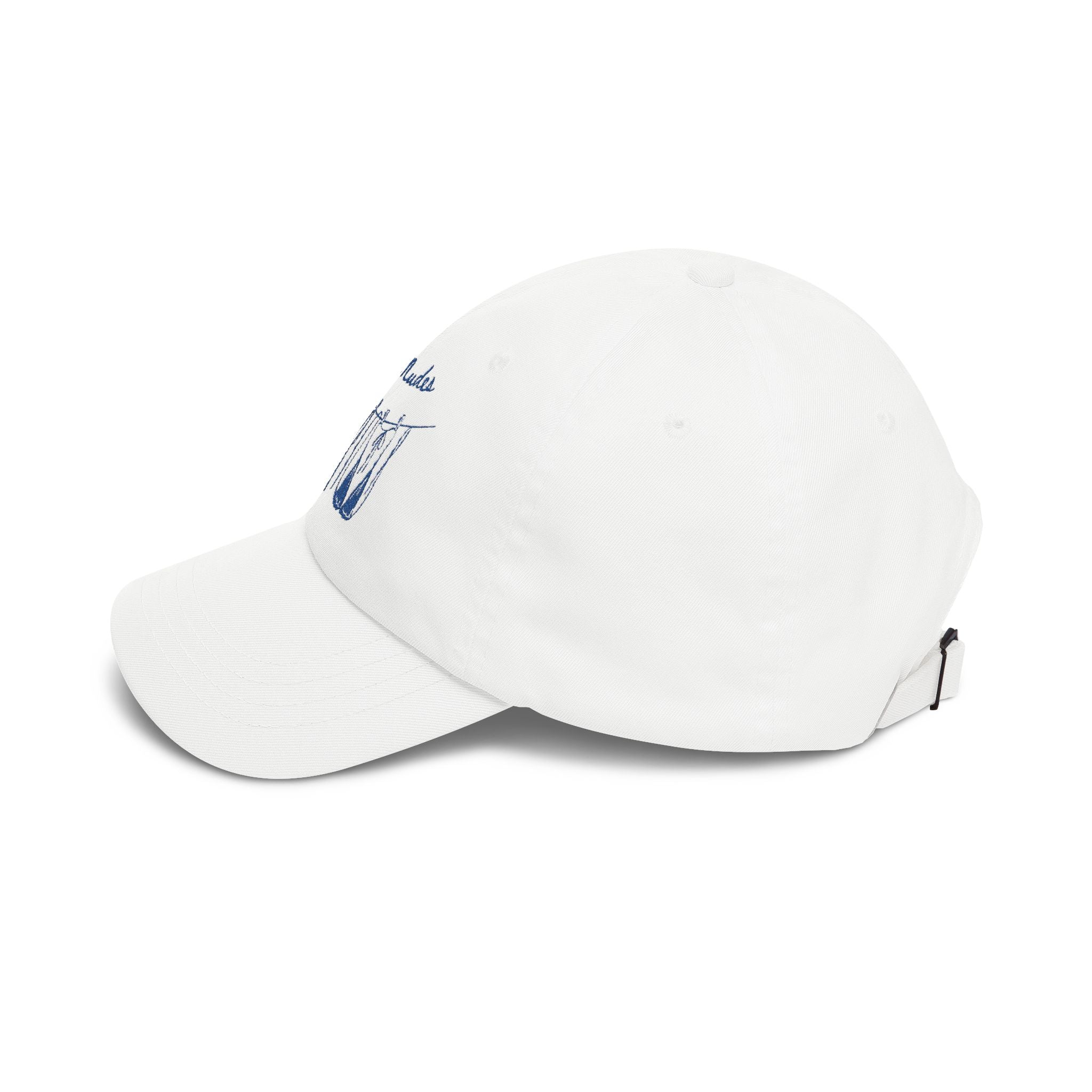 Dad Cap — "Send Nudes" Blue Embroidered Laundry Line Hat