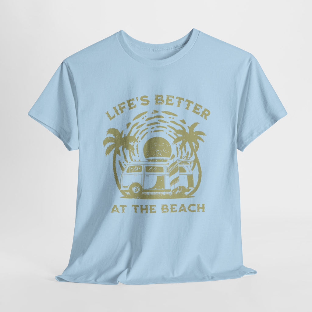T-Shirt — "Life's Better at the Beach" Vintage Camper Tee
