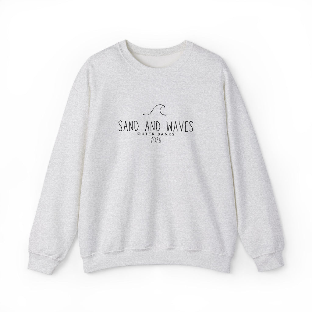 Sand and Waves Embroidered Crewneck Sweatshirt