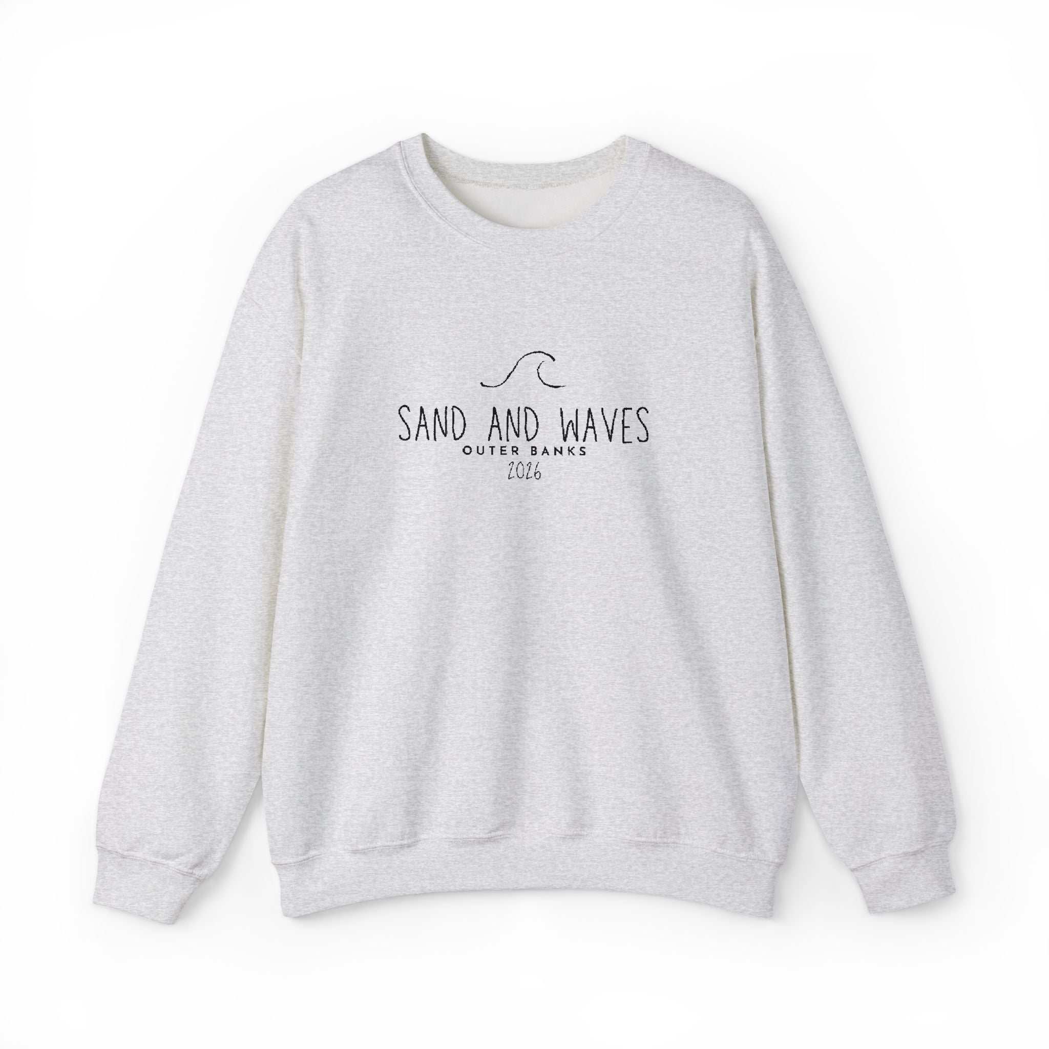 Sand and Waves Embroidered Crewneck Sweatshirt