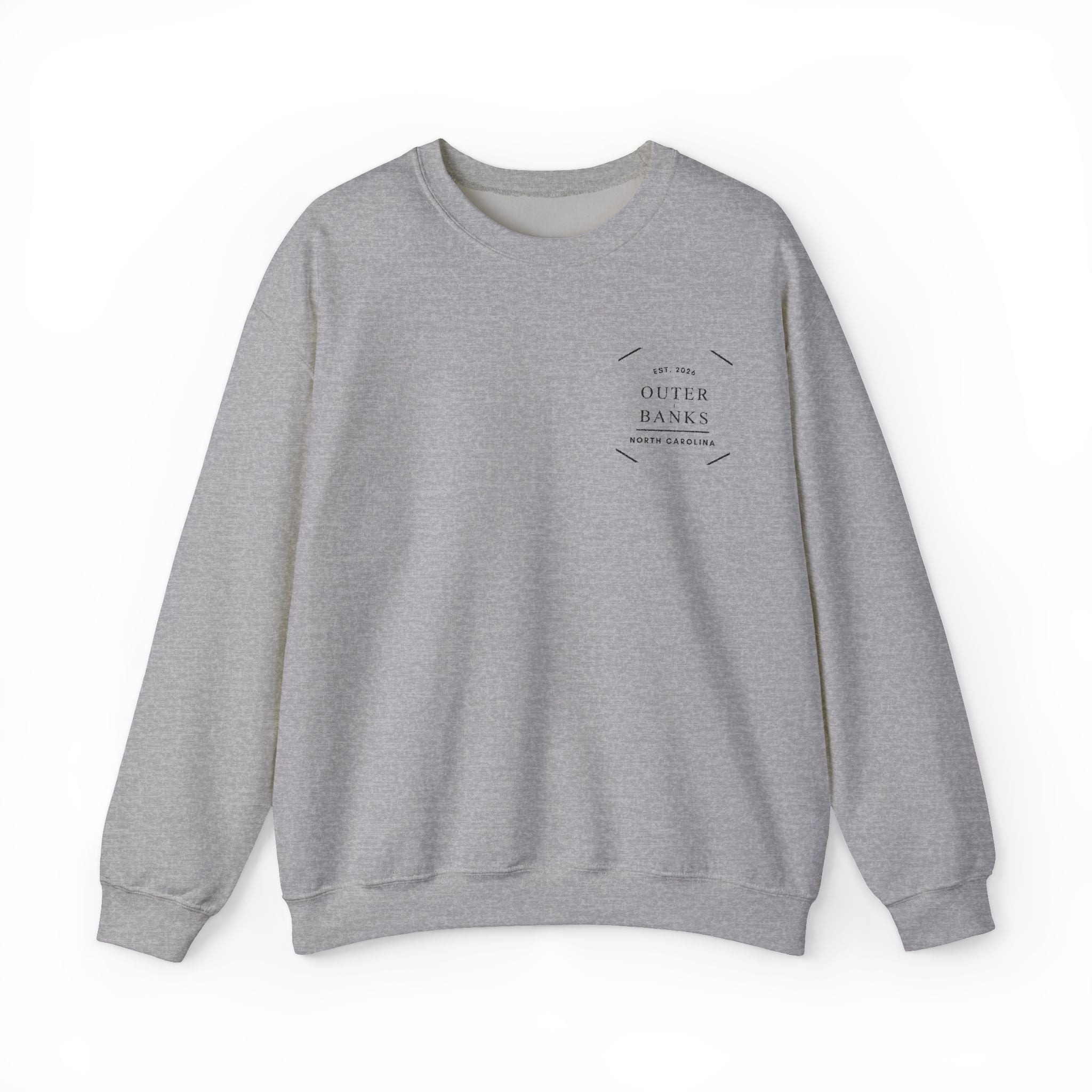 Outer Banks Embroidered Crewneck Sweatshirt — Minimalist Coastal Pullover