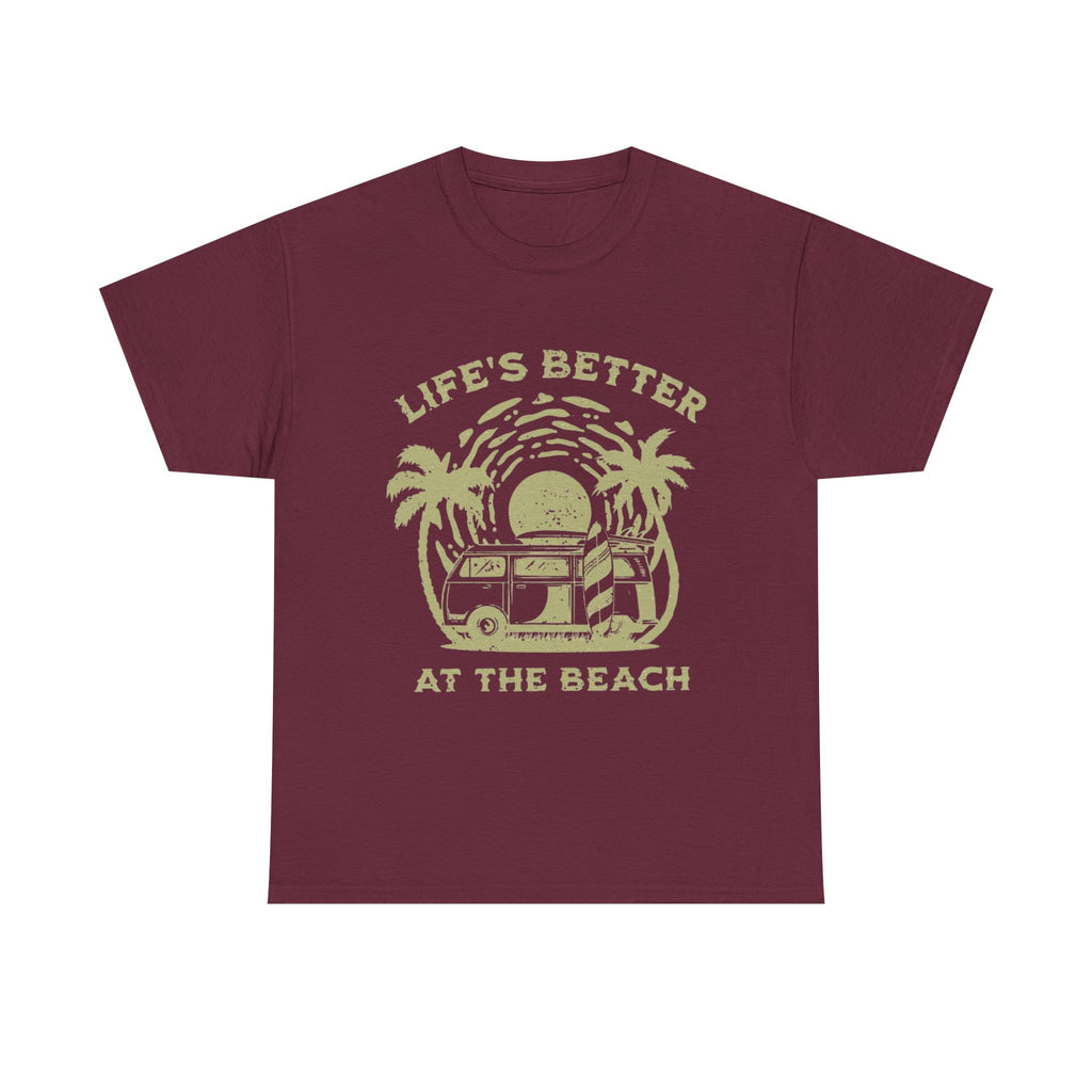 T-Shirt — "Life's Better at the Beach" Vintage Camper Tee