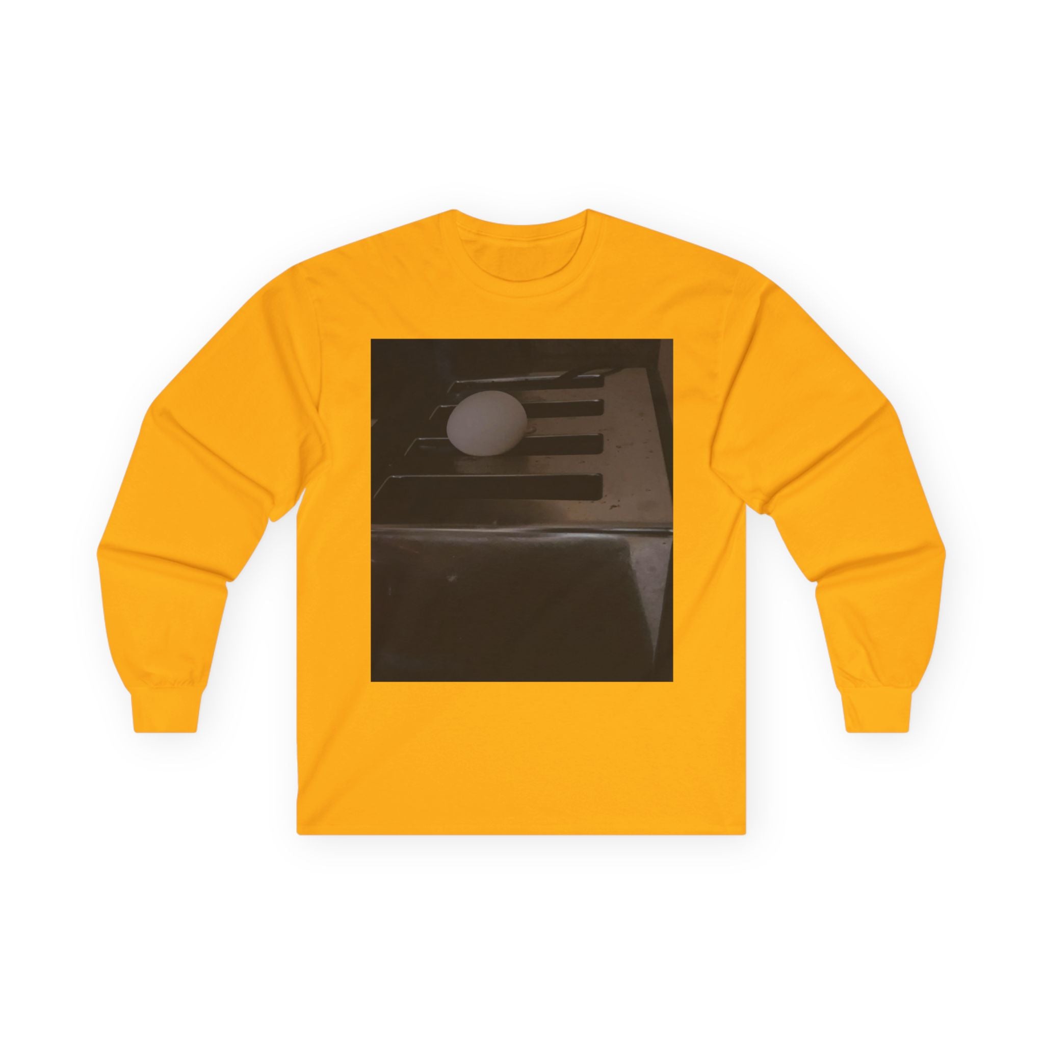 Long Sleeve Tee with Vintage Photo Print — Egg on Toaster  Artwork