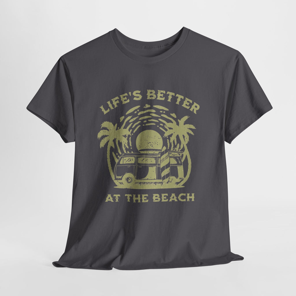 T-Shirt — "Life's Better at the Beach" Vintage Camper Tee