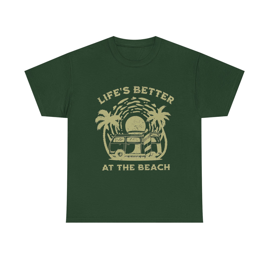 T-Shirt — "Life's Better at the Beach" Vintage Camper Tee