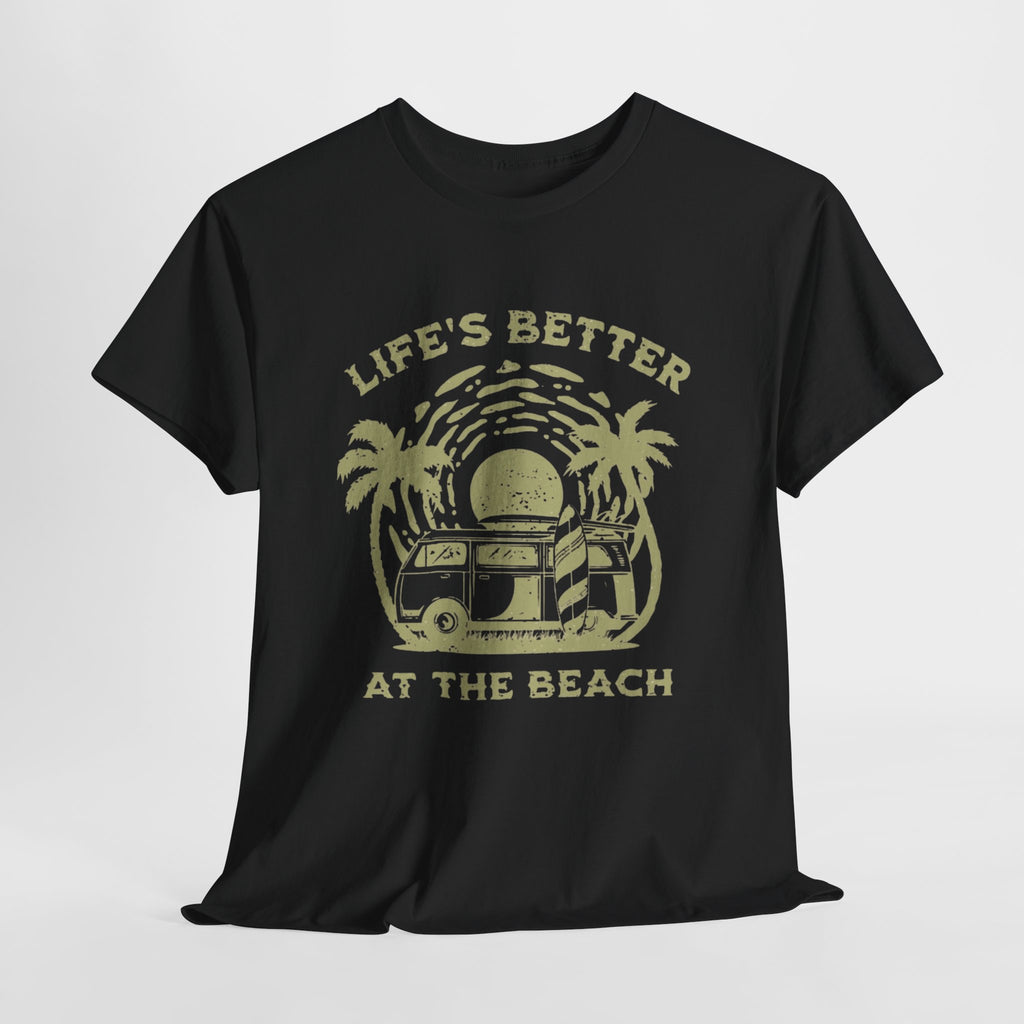T-Shirt — "Life's Better at the Beach" Vintage Camper Tee