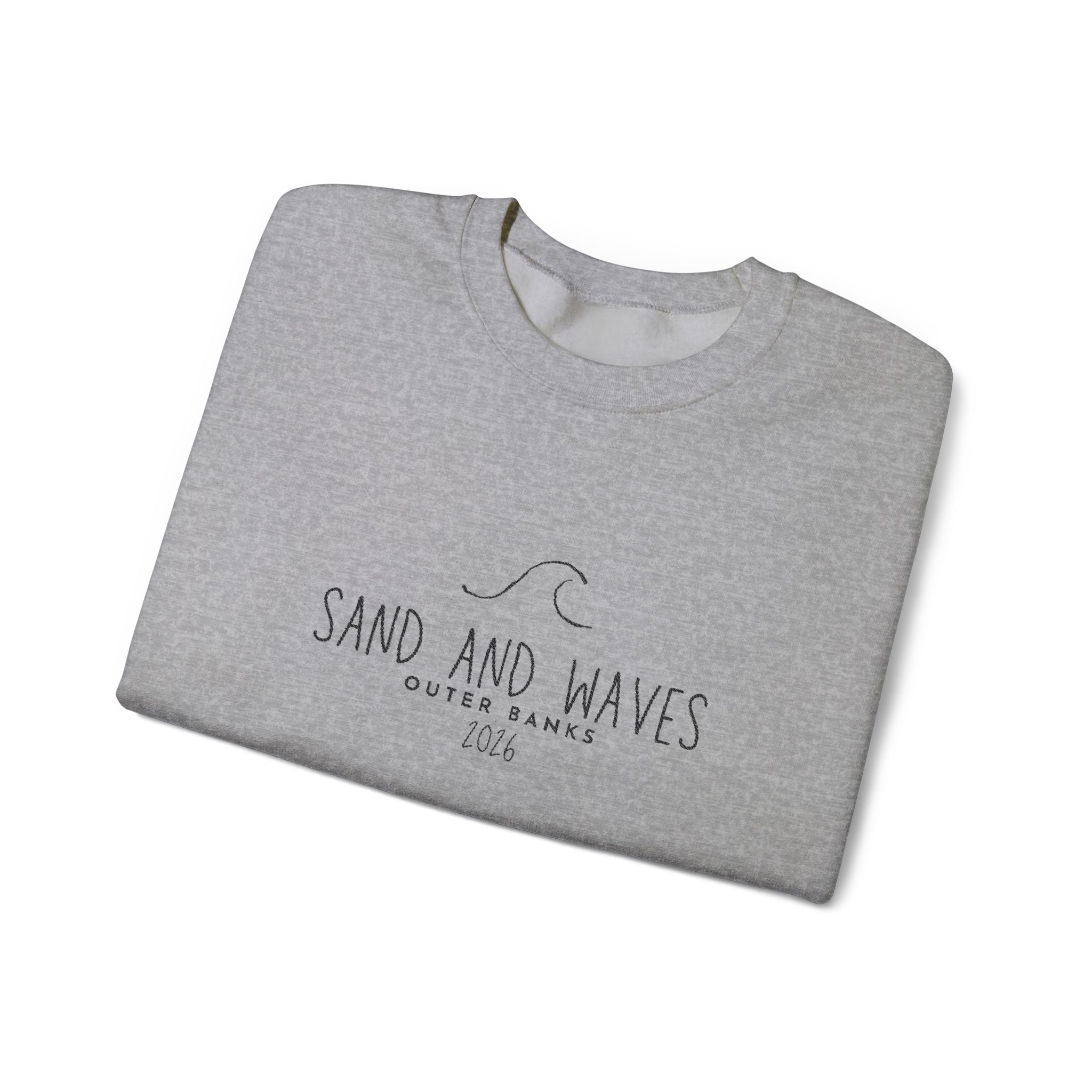 Sand and Waves Embroidered Crewneck Sweatshirt