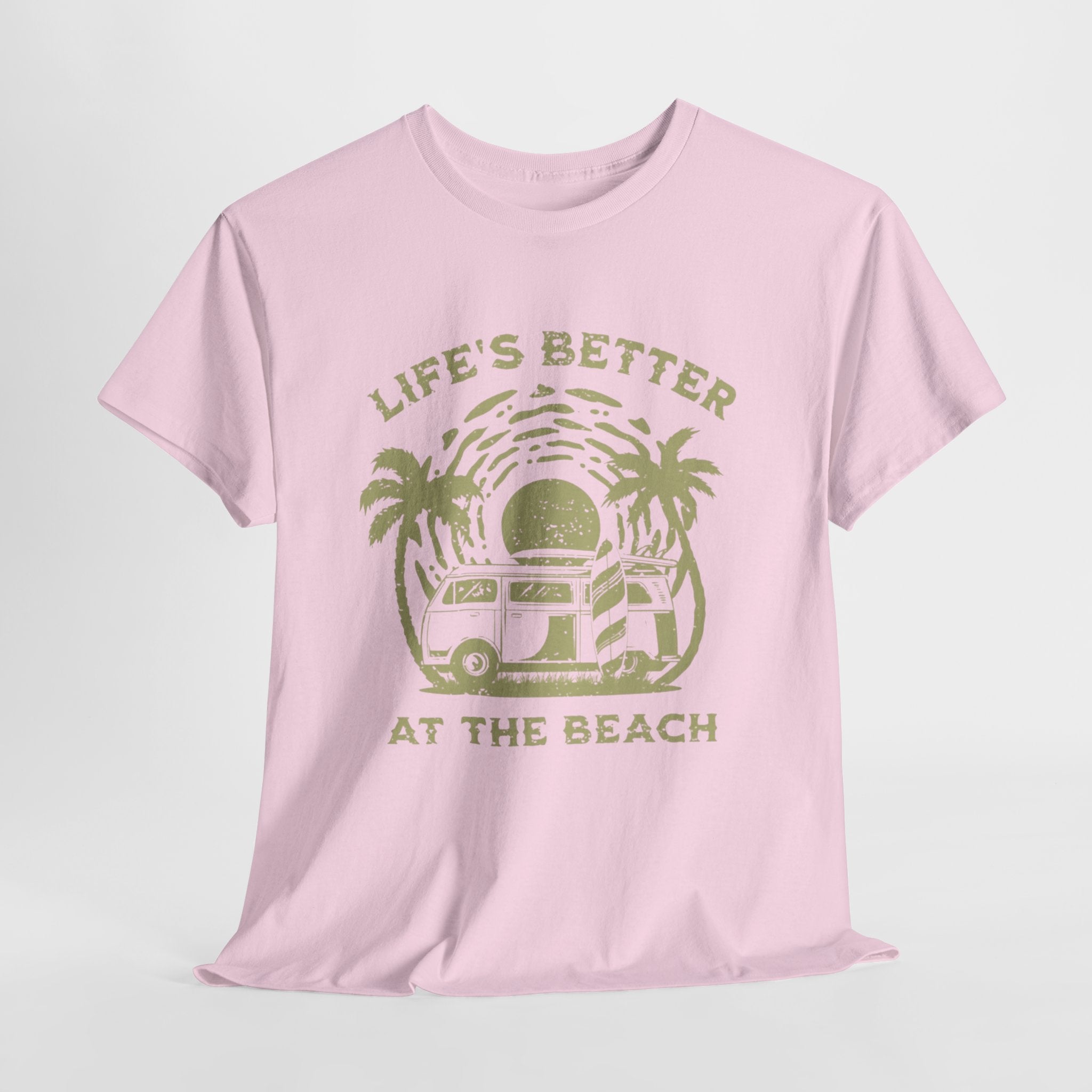 T-Shirt — "Life's Better at the Beach" Vintage Camper Tee