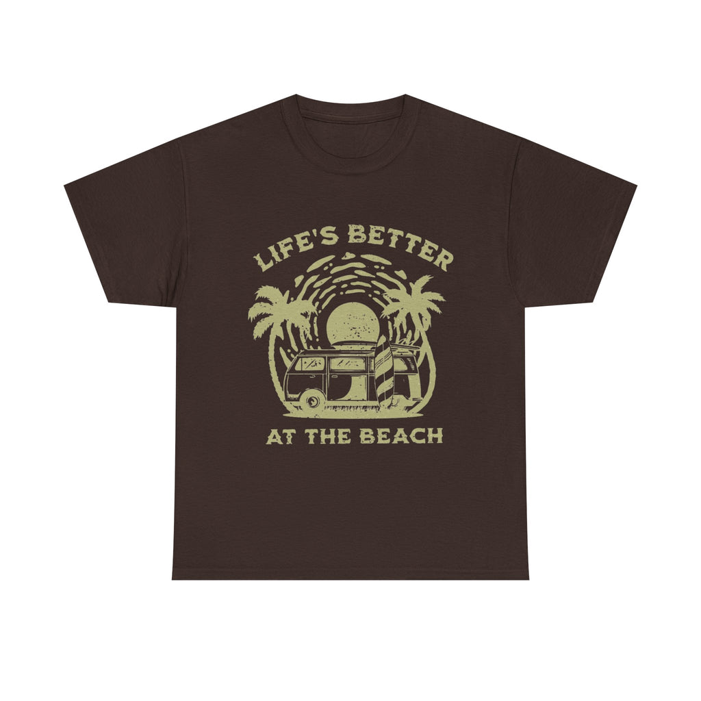 T-Shirt — "Life's Better at the Beach" Vintage Camper Tee