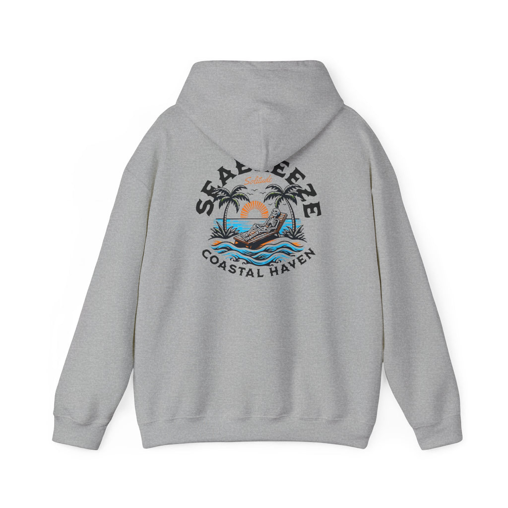 Coastal Haven Hoodie – Sea Breeze Surf Graphic Hooded Sweatshirt