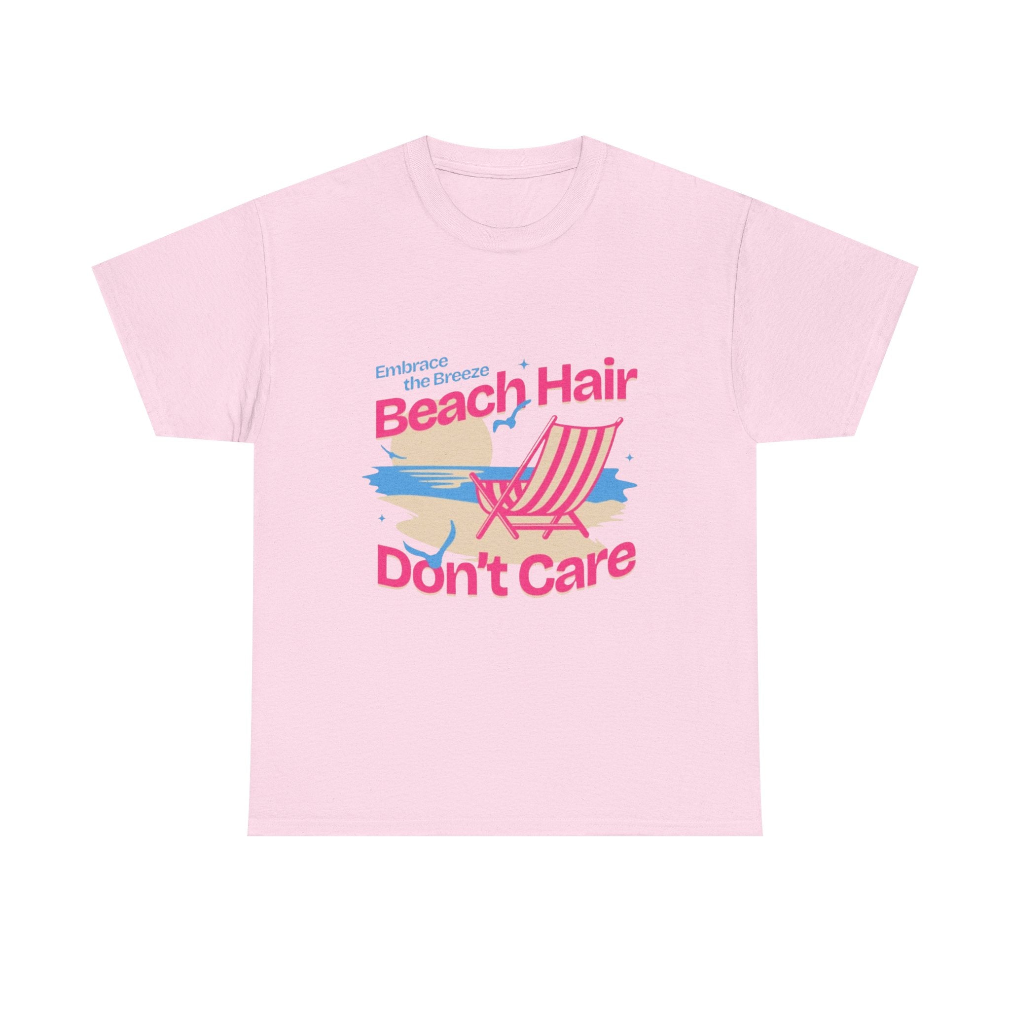 Beach Hair Don't Care T-Shirt – Summer Beach Chair Graphic Tee