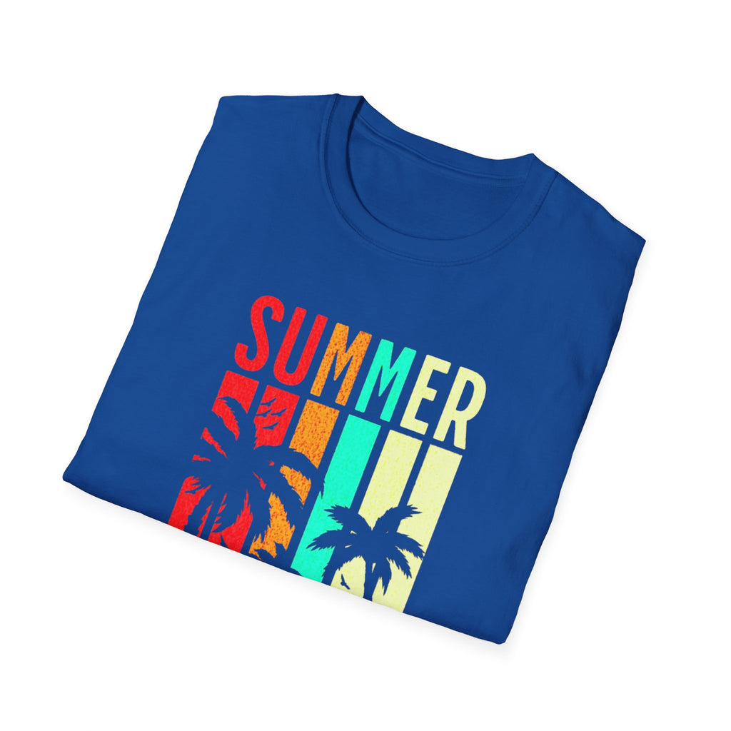Summer Beach T-Shirt — "Time to Beach" Palm Tree Surf Graphic
