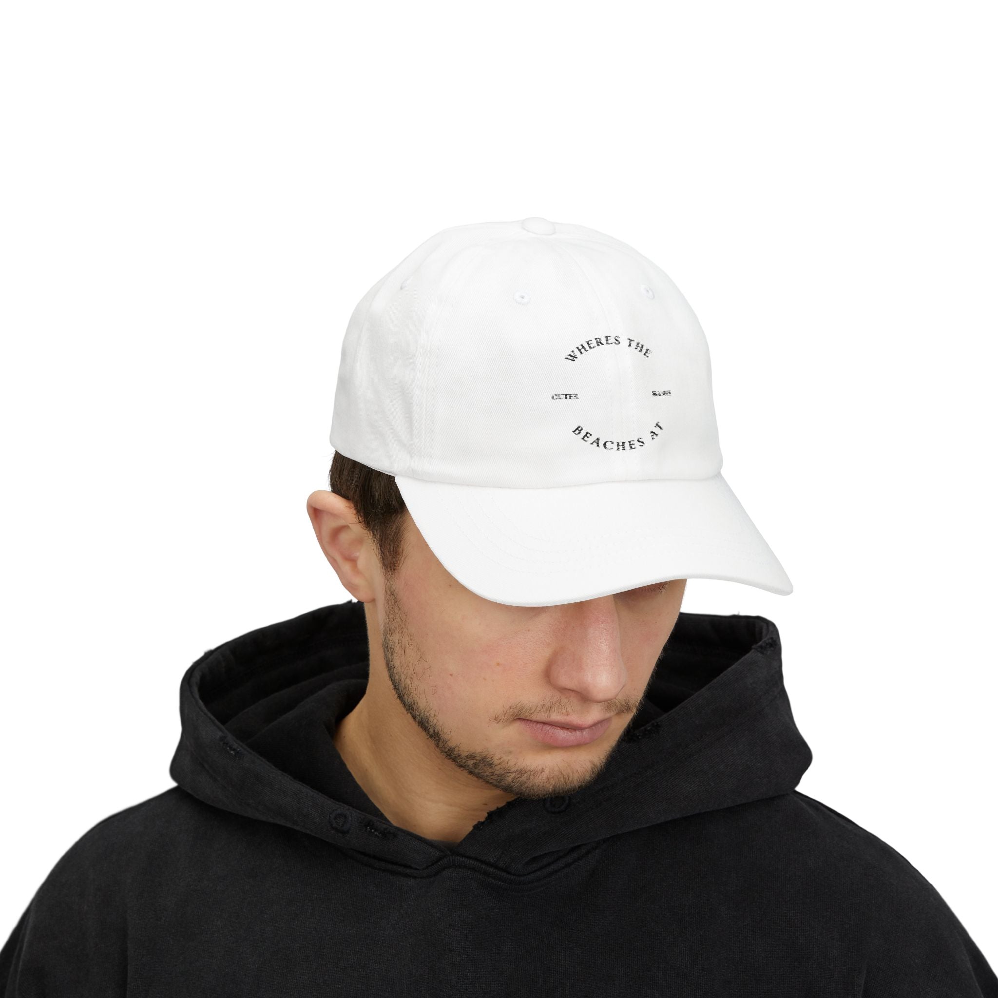 Classic Dad Cap — "Where's the Beaches At" Embroidered Beach Dad Hat