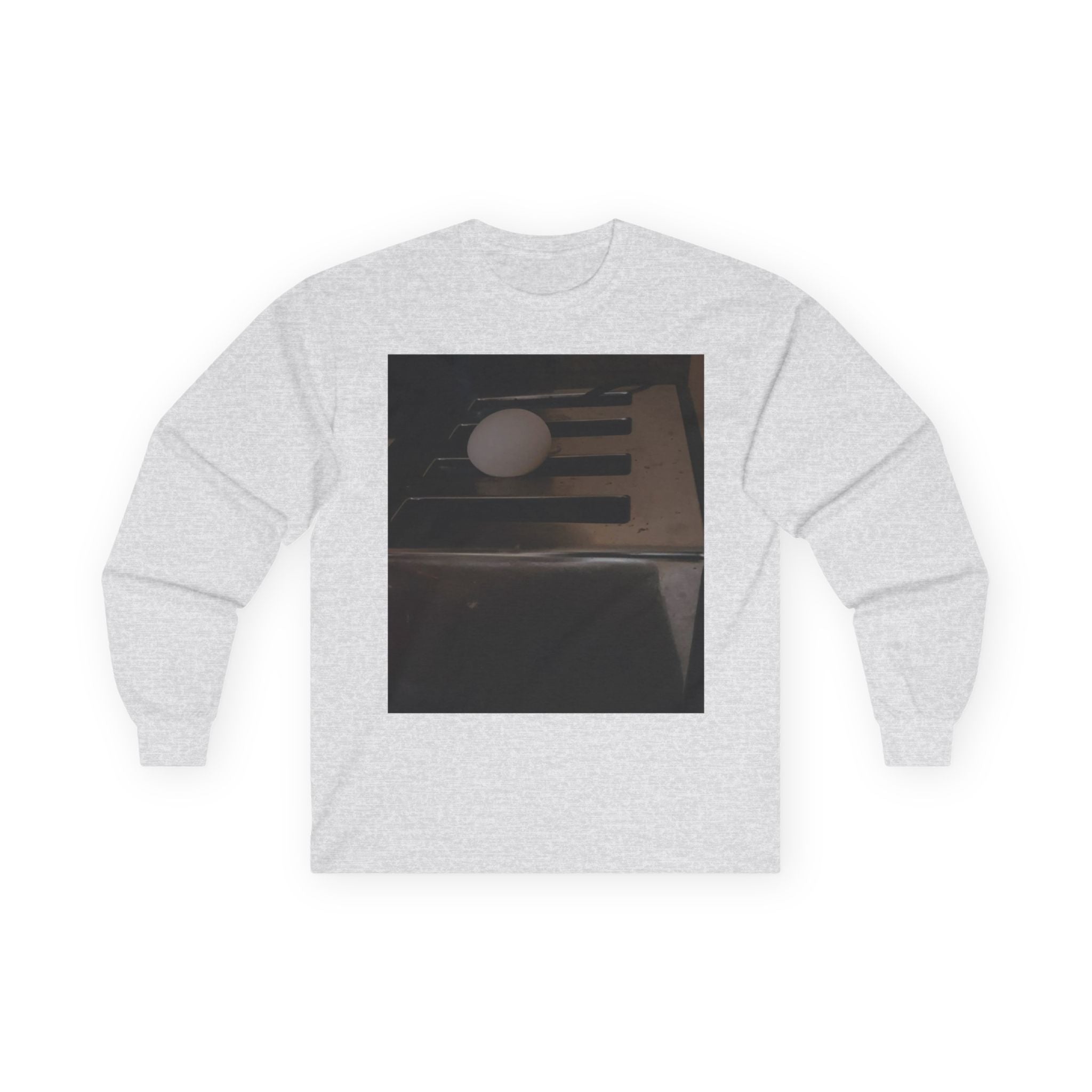 Long Sleeve Tee with Vintage Photo Print — Egg on Toaster  Artwork