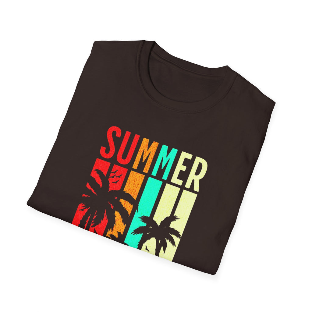 Summer Beach T-Shirt — "Time to Beach" Palm Tree Surf Graphic