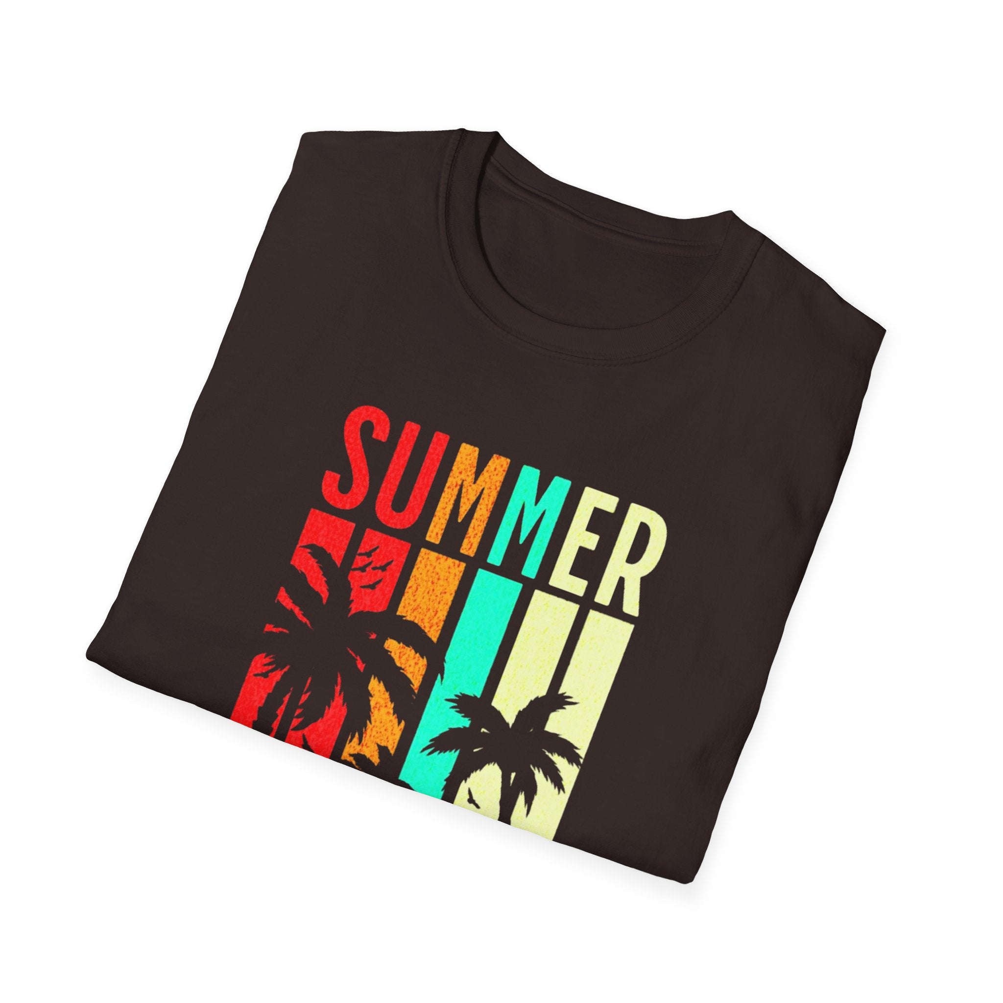 Summer Beach T-Shirt — "Time to Beach" Palm Tree Surf Graphic