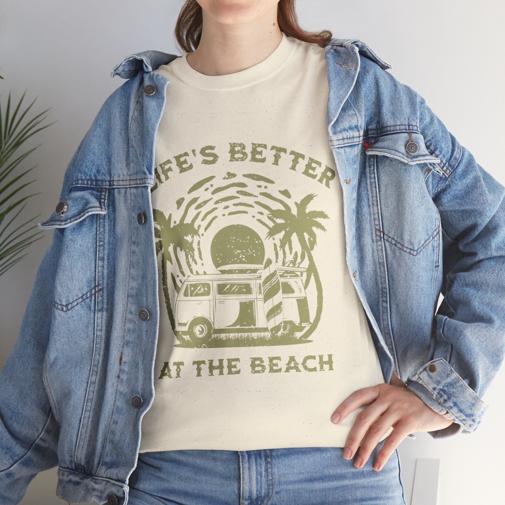 T-Shirt — "Life's Better at the Beach" Vintage Camper Tee