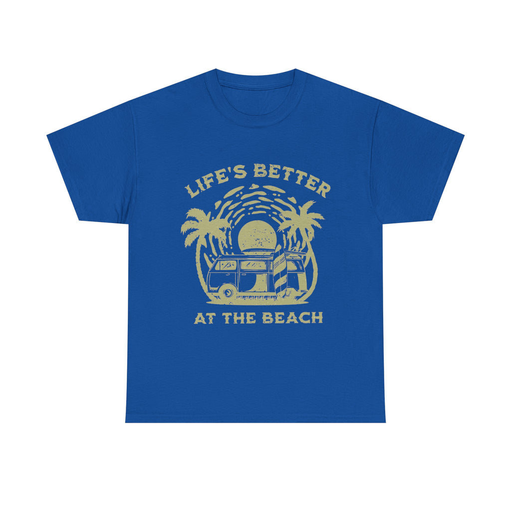 T-Shirt — "Life's Better at the Beach" Vintage Camper Tee