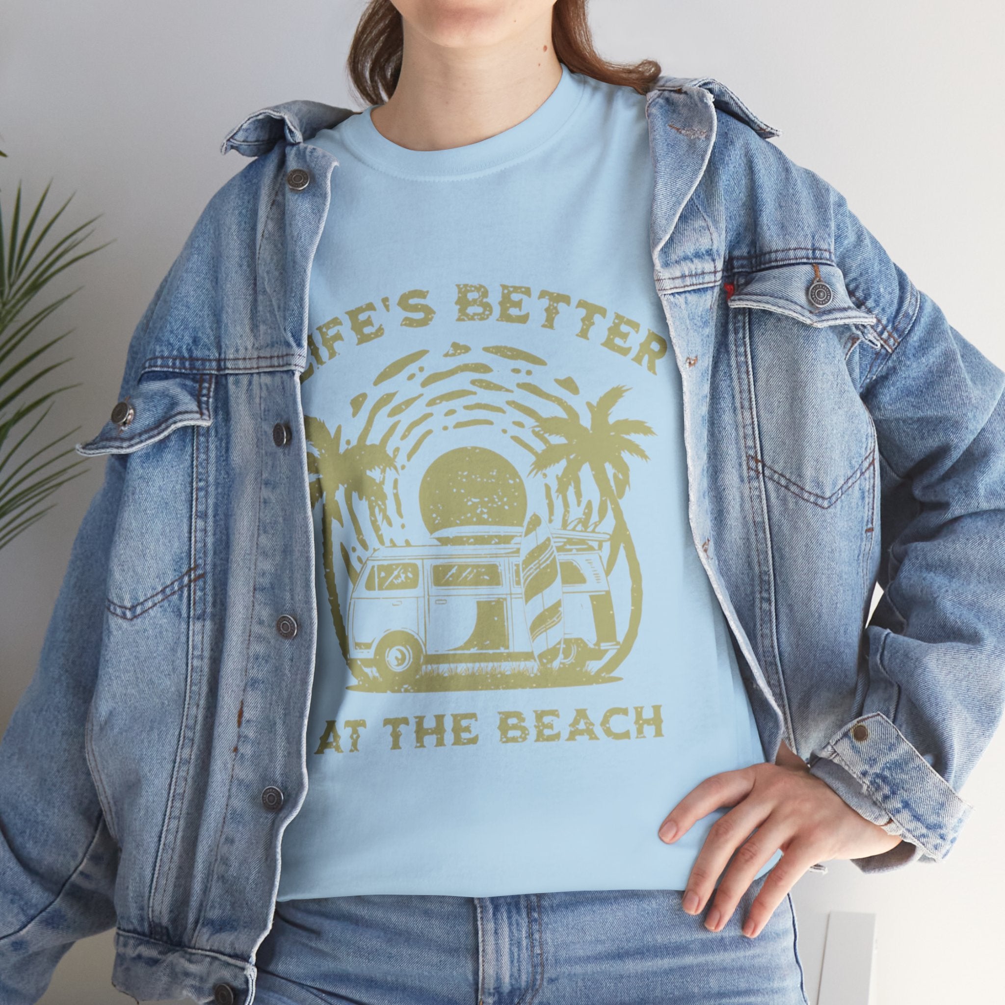 T-Shirt — "Life's Better at the Beach" Vintage Camper Tee