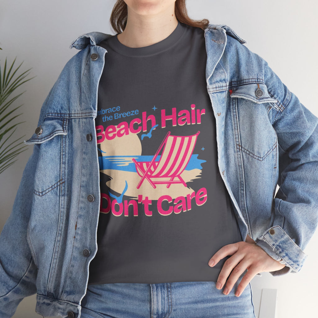 Beach Hair Don't Care T-Shirt – Summer Beach Chair Graphic Tee
