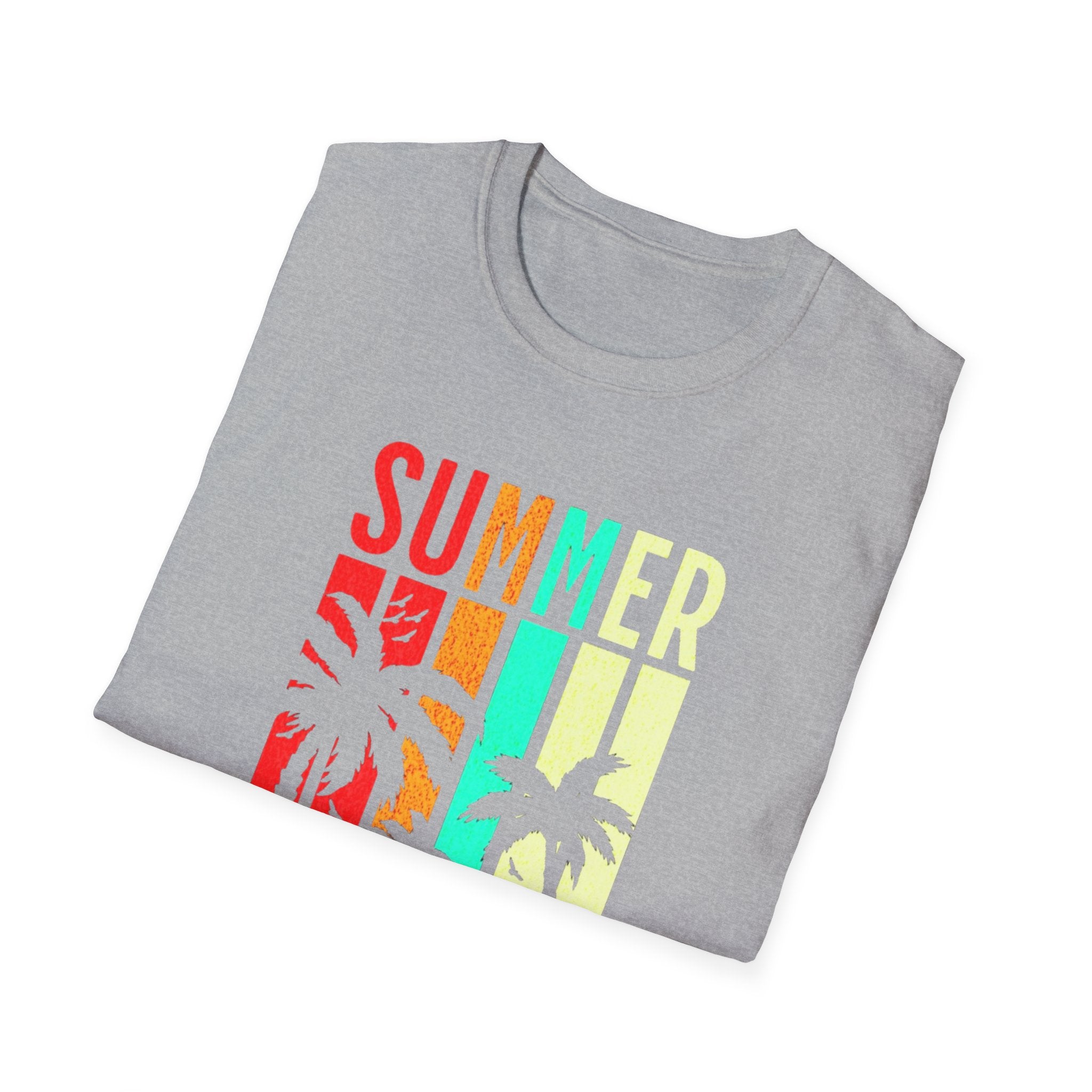 Summer Beach T-Shirt — "Time to Beach" Palm Tree Surf Graphic