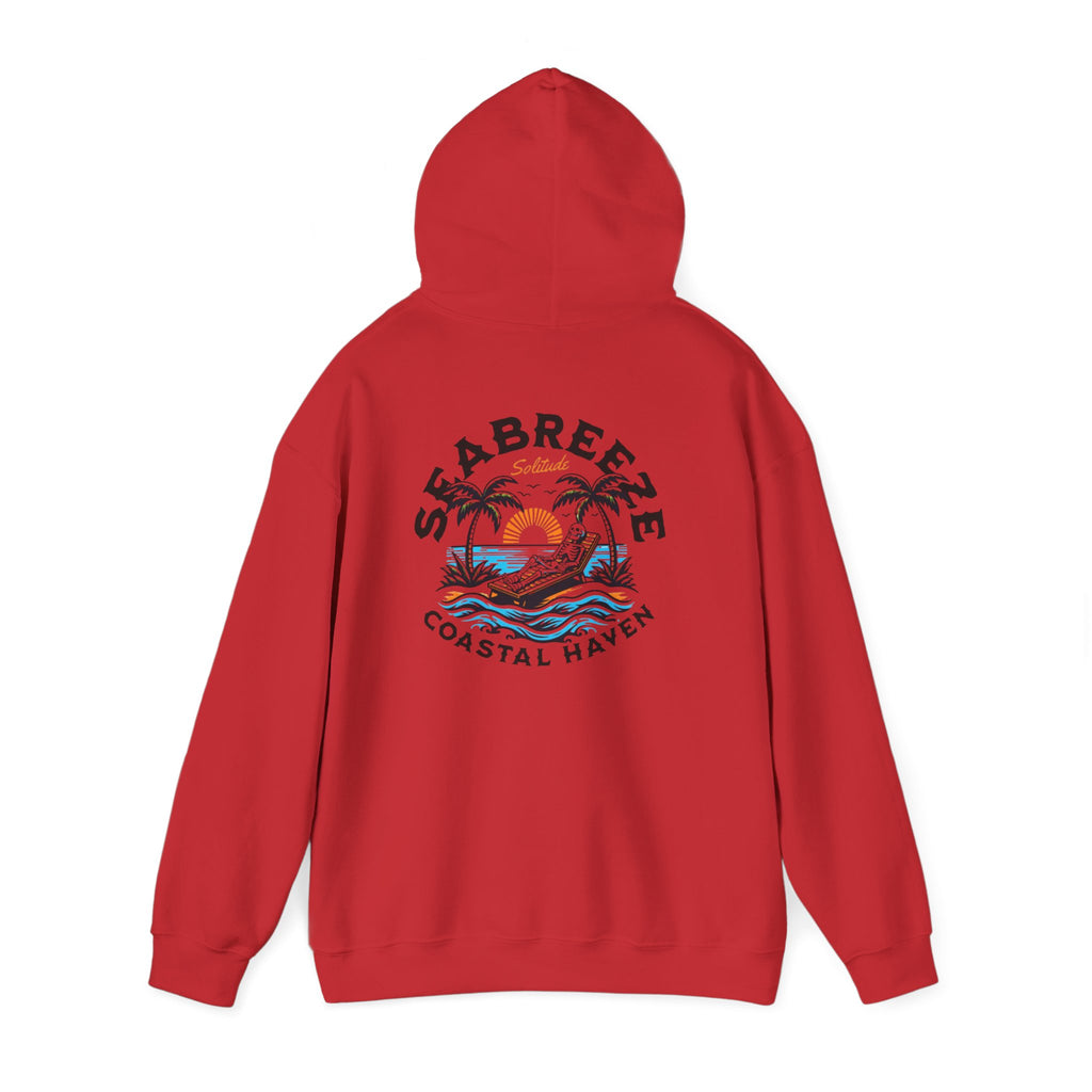 Coastal Haven Hoodie – Sea Breeze Surf Graphic Hooded Sweatshirt