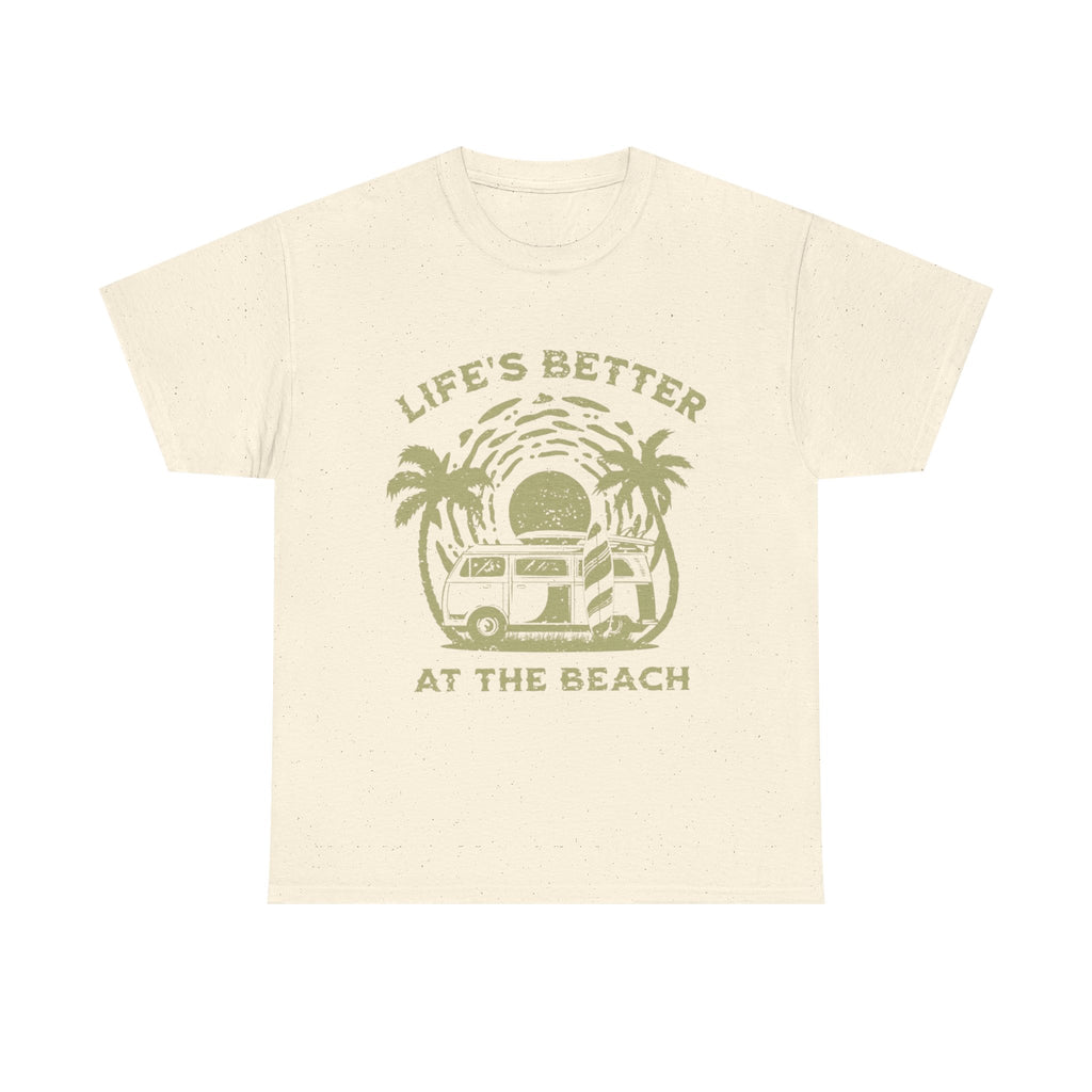 T-Shirt — "Life's Better at the Beach" Vintage Camper Tee
