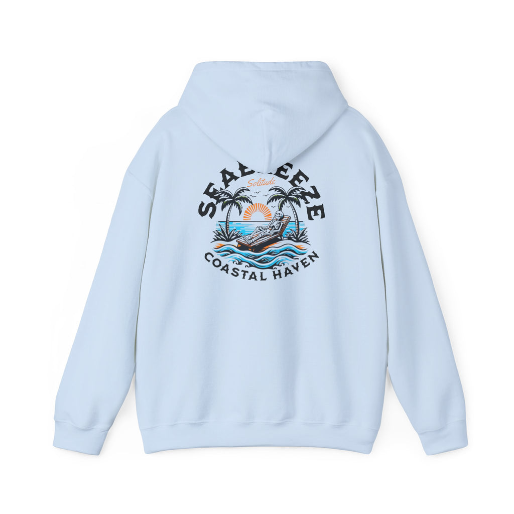 Coastal Haven Hoodie – Sea Breeze Surf Graphic Hooded Sweatshirt