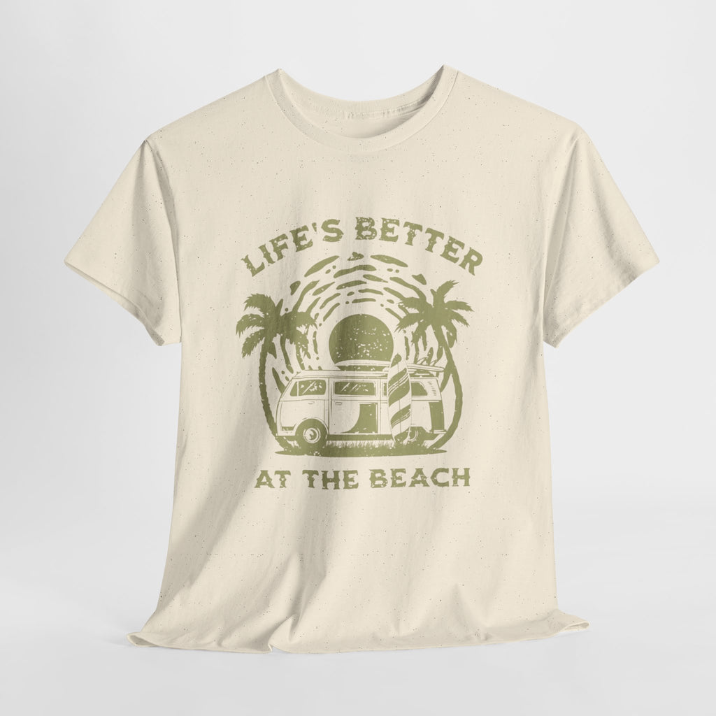 T-Shirt — "Life's Better at the Beach" Vintage Camper Tee