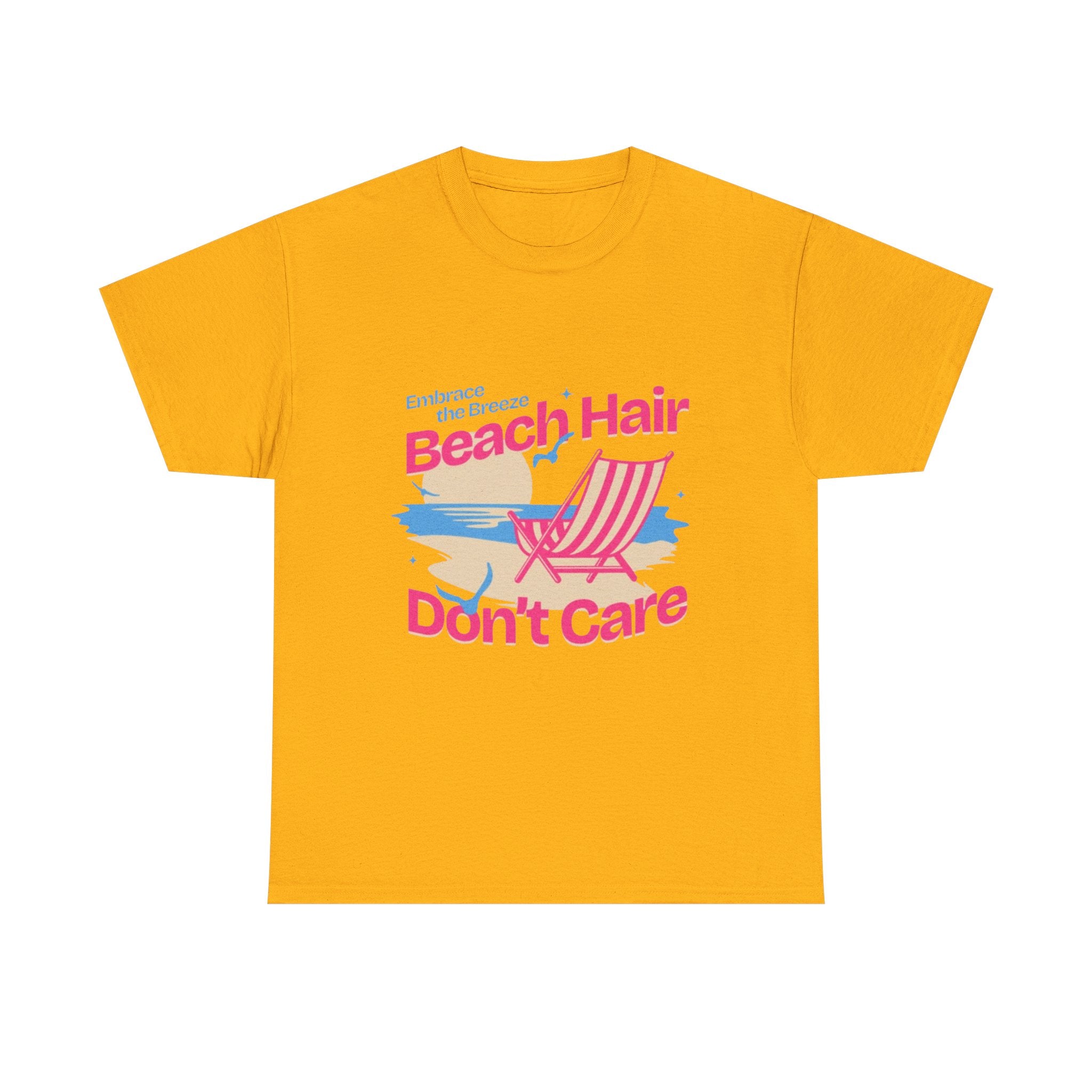 Beach Hair Don't Care T-Shirt – Summer Beach Chair Graphic Tee