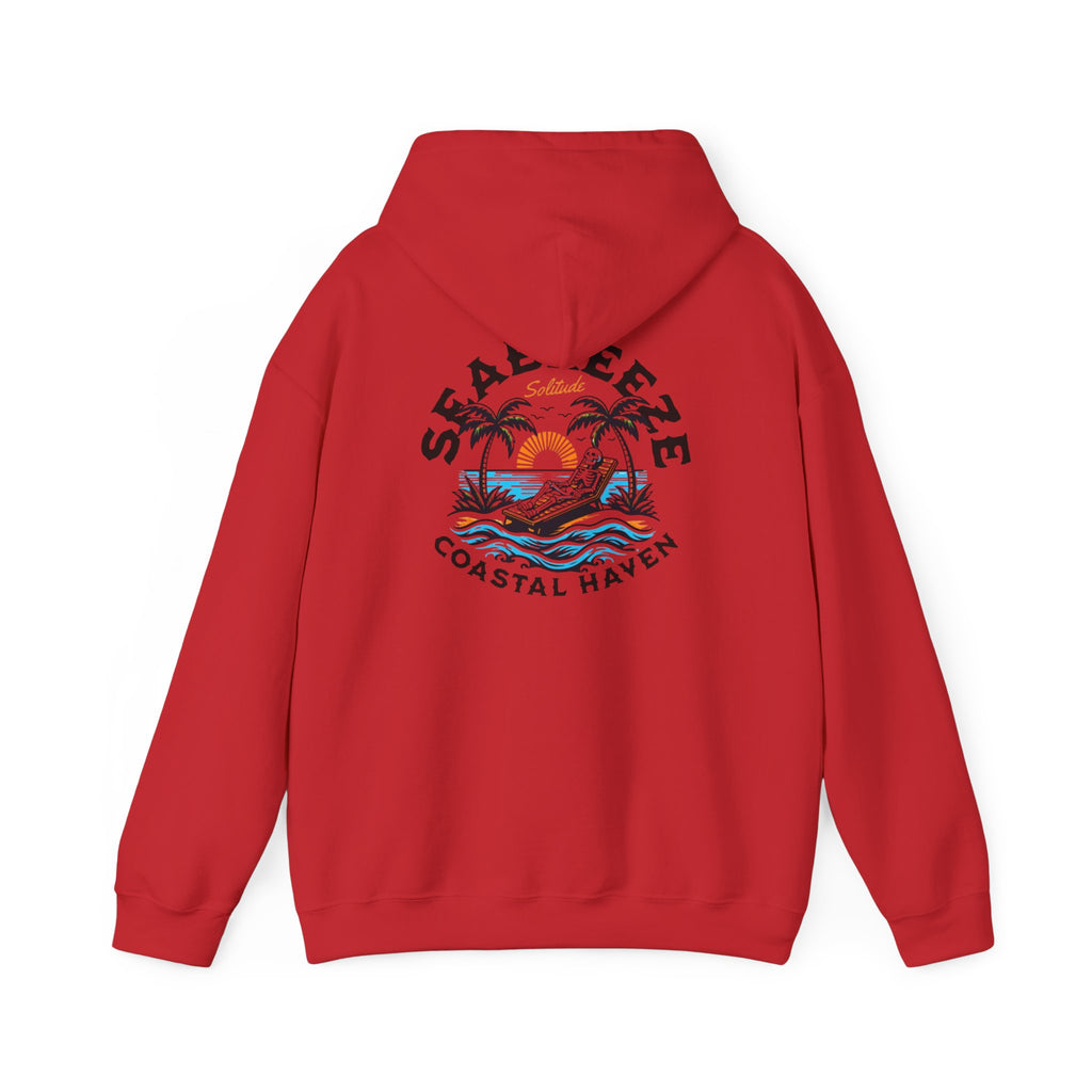 Coastal Haven Hoodie – Sea Breeze Surf Graphic Hooded Sweatshirt