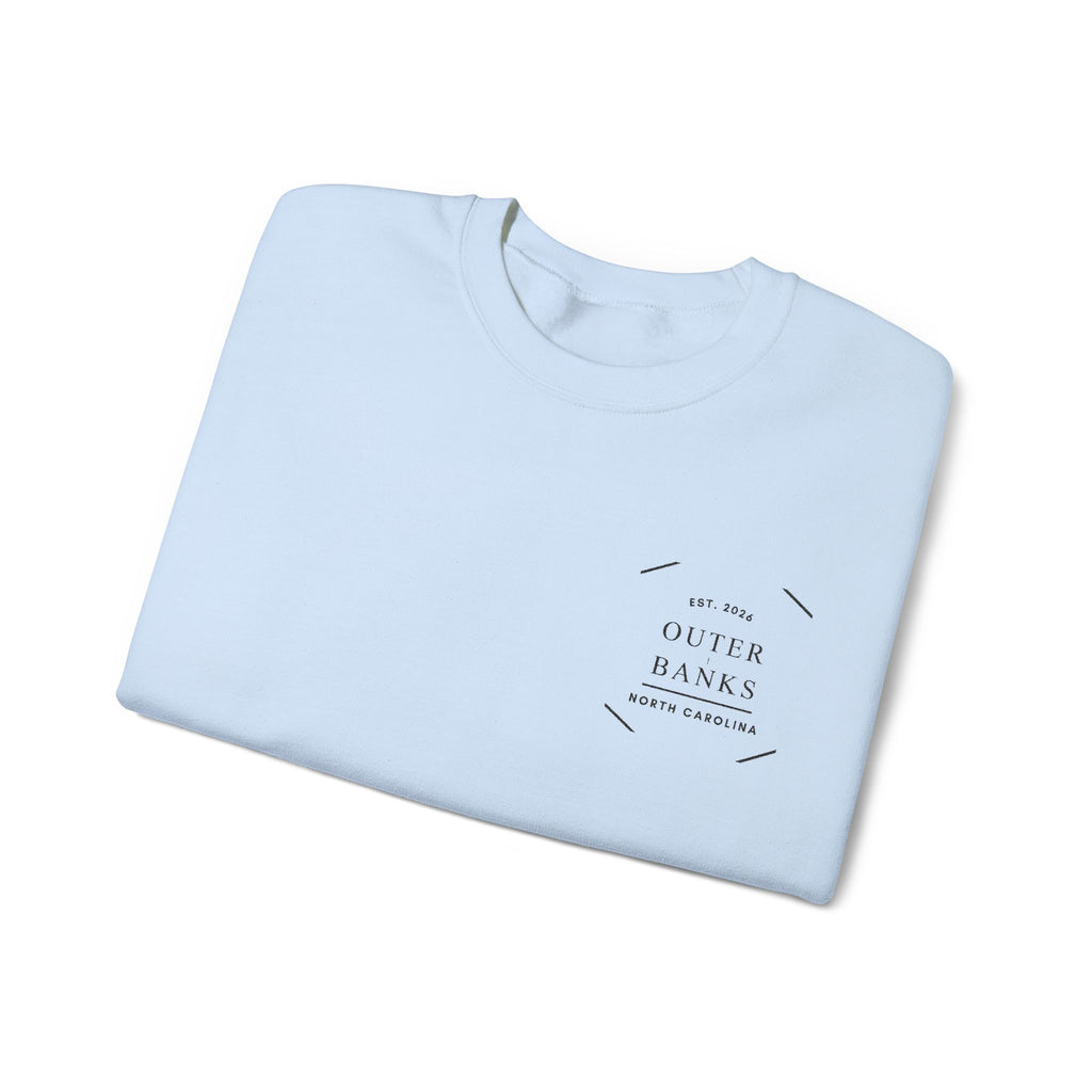 Outer Banks Embroidered Crewneck Sweatshirt — Minimalist Coastal Pullover