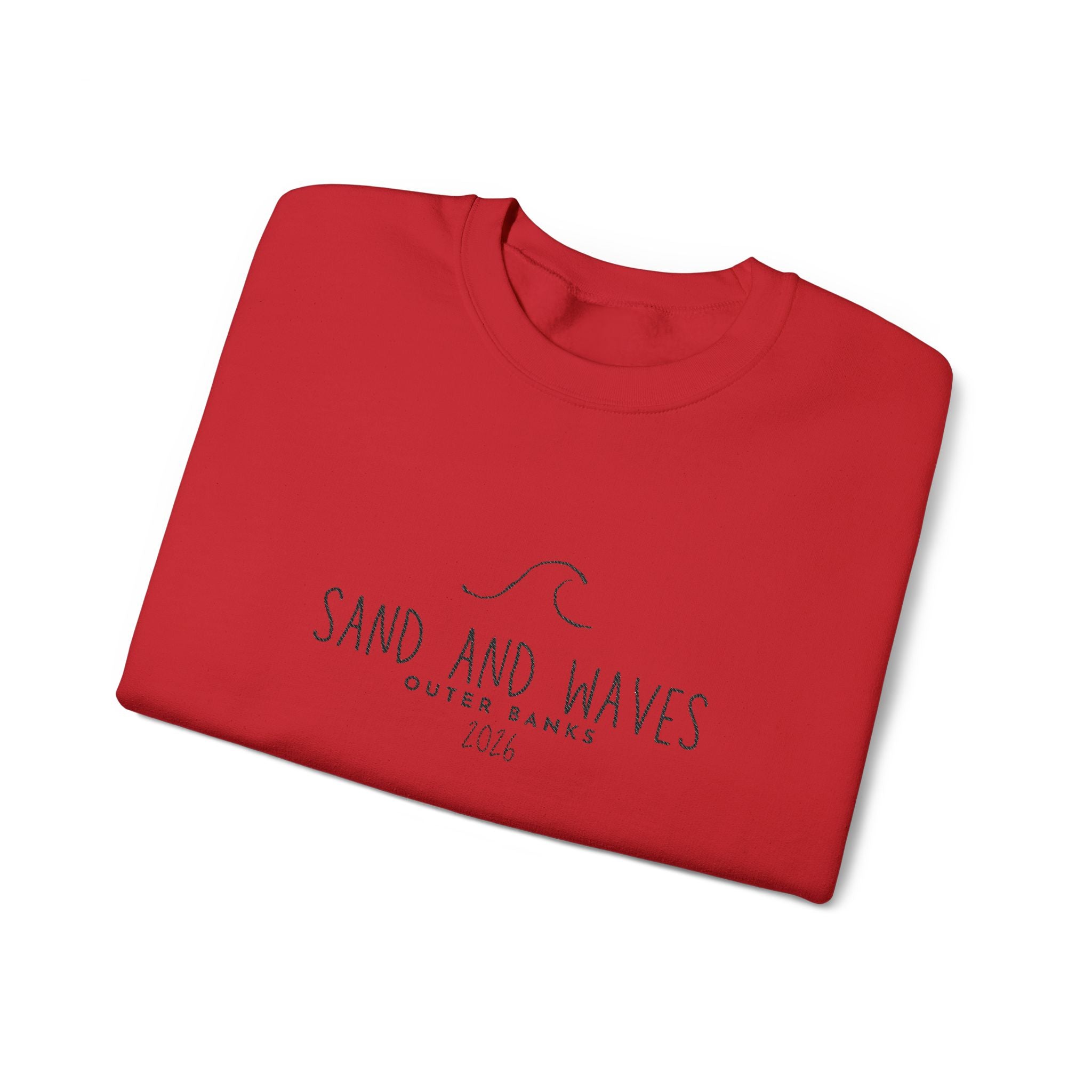 Sand and Waves Embroidered Crewneck Sweatshirt