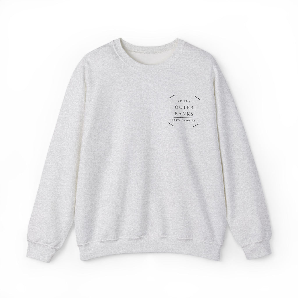 Outer Banks Embroidered Crewneck Sweatshirt — Minimalist Coastal Pullover