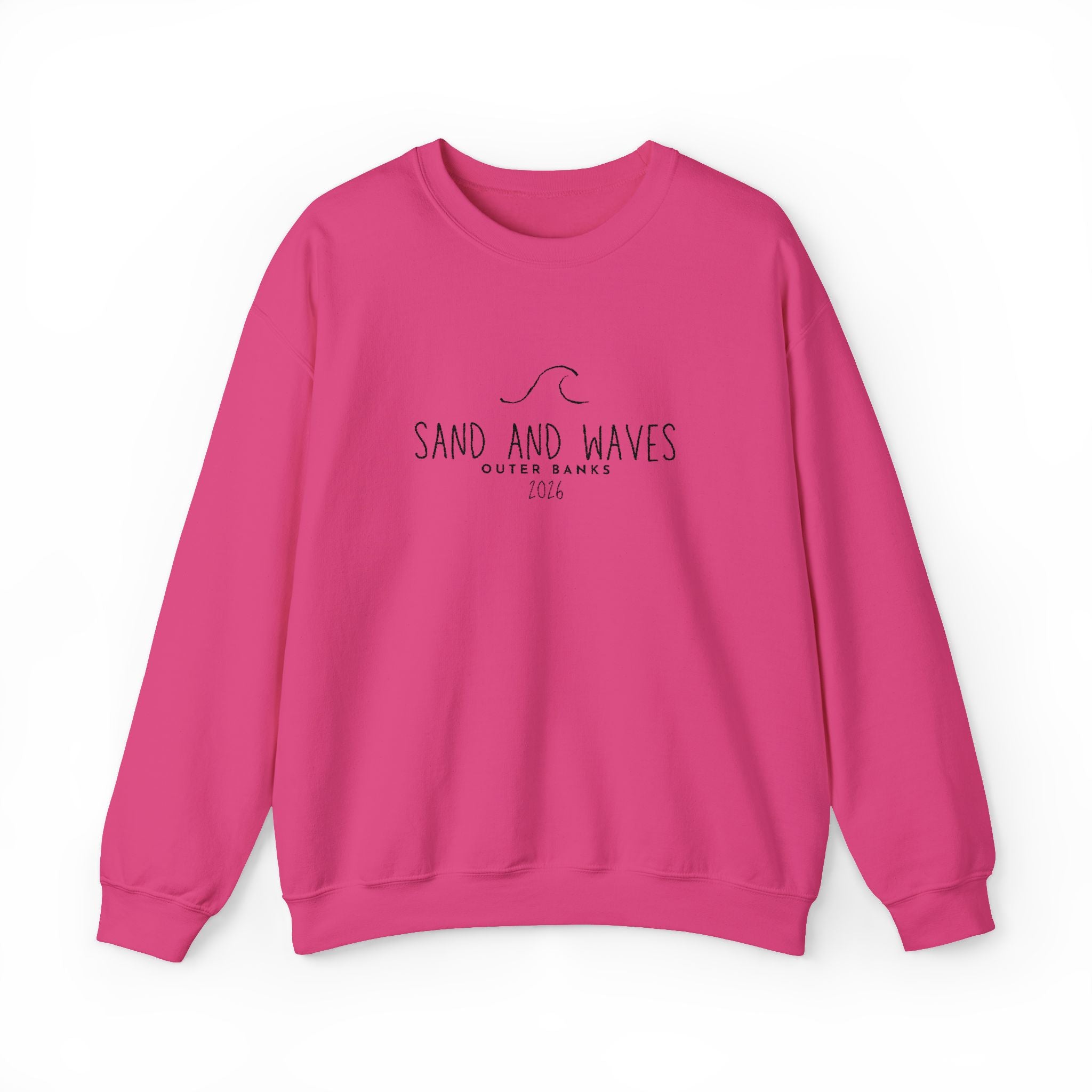 Sand and Waves Embroidered Crewneck Sweatshirt