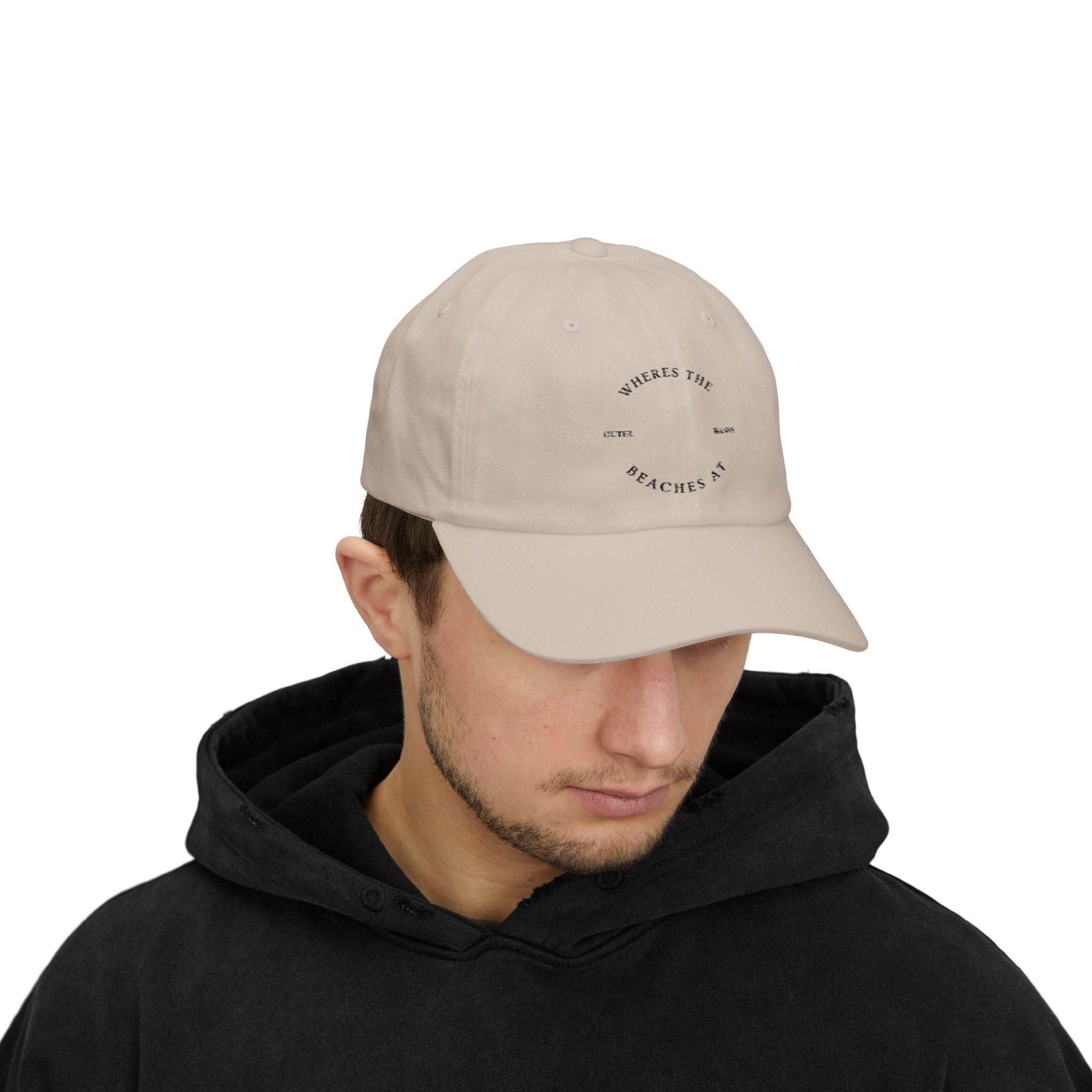 Classic Dad Cap — "Where's the Beaches At" Embroidered Beach Dad Hat