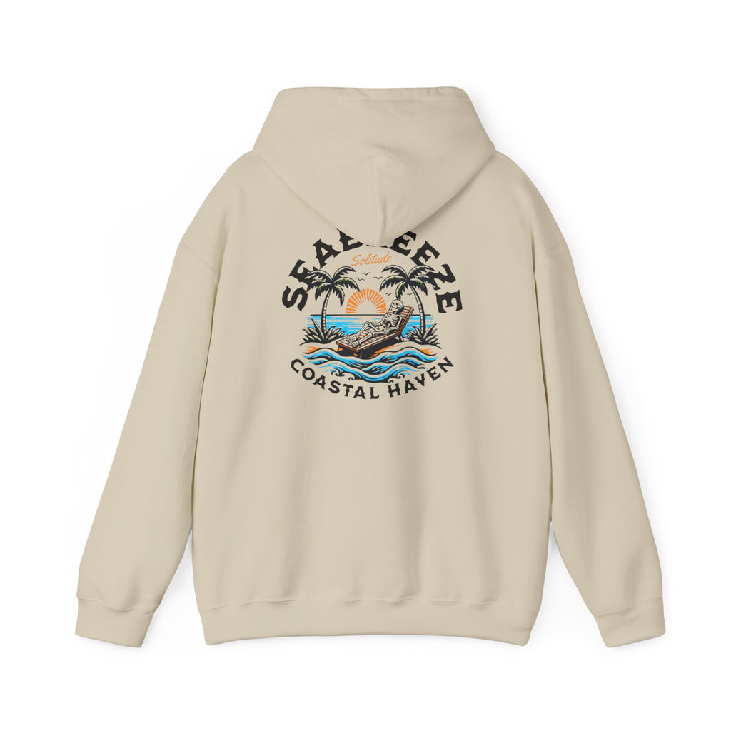 Coastal Haven Hoodie – Sea Breeze Surf Graphic Hooded Sweatshirt