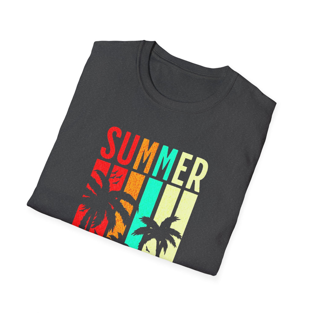 Summer Beach T-Shirt — "Time to Beach" Palm Tree Surf Graphic
