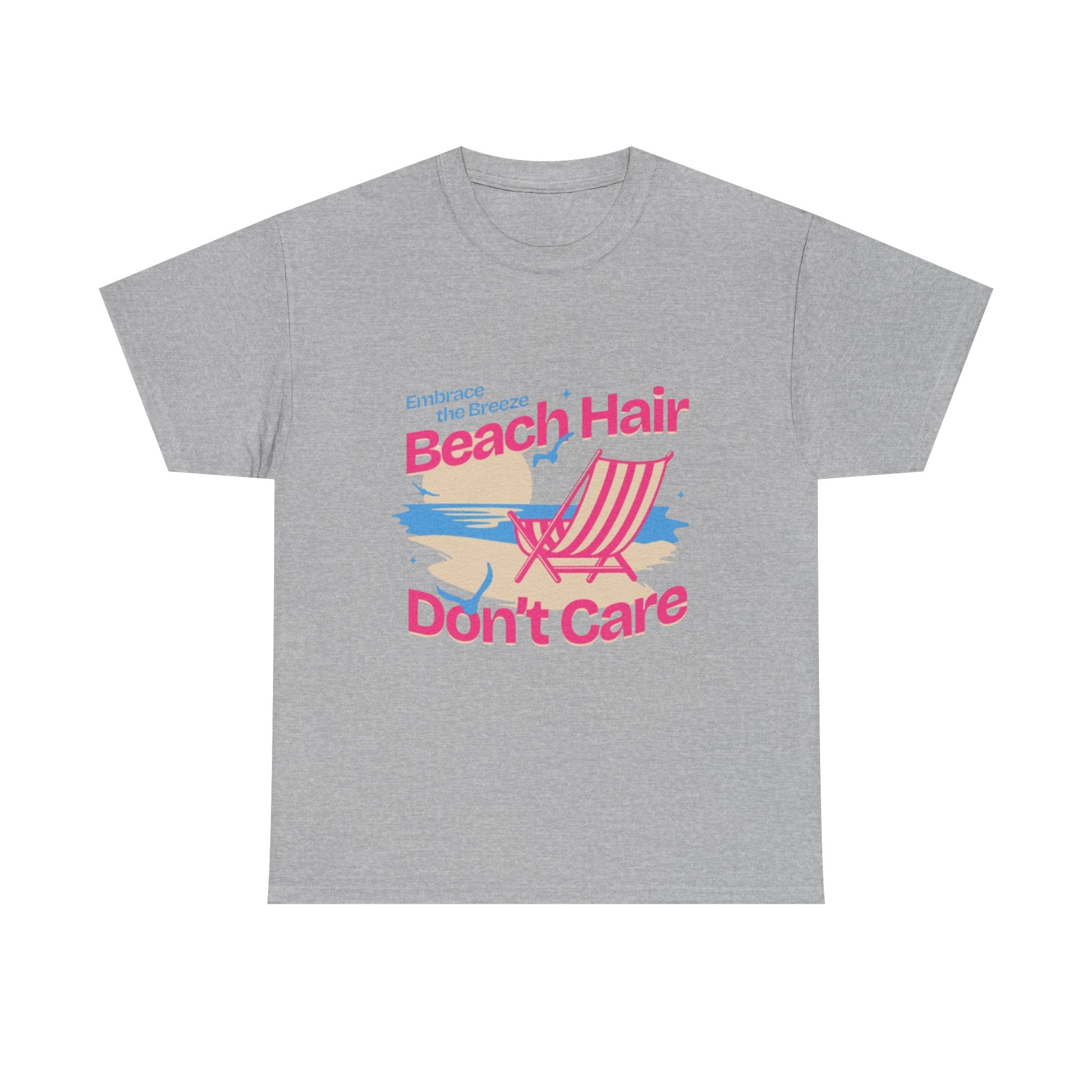 Beach Hair Don't Care T-Shirt – Summer Beach Chair Graphic Tee