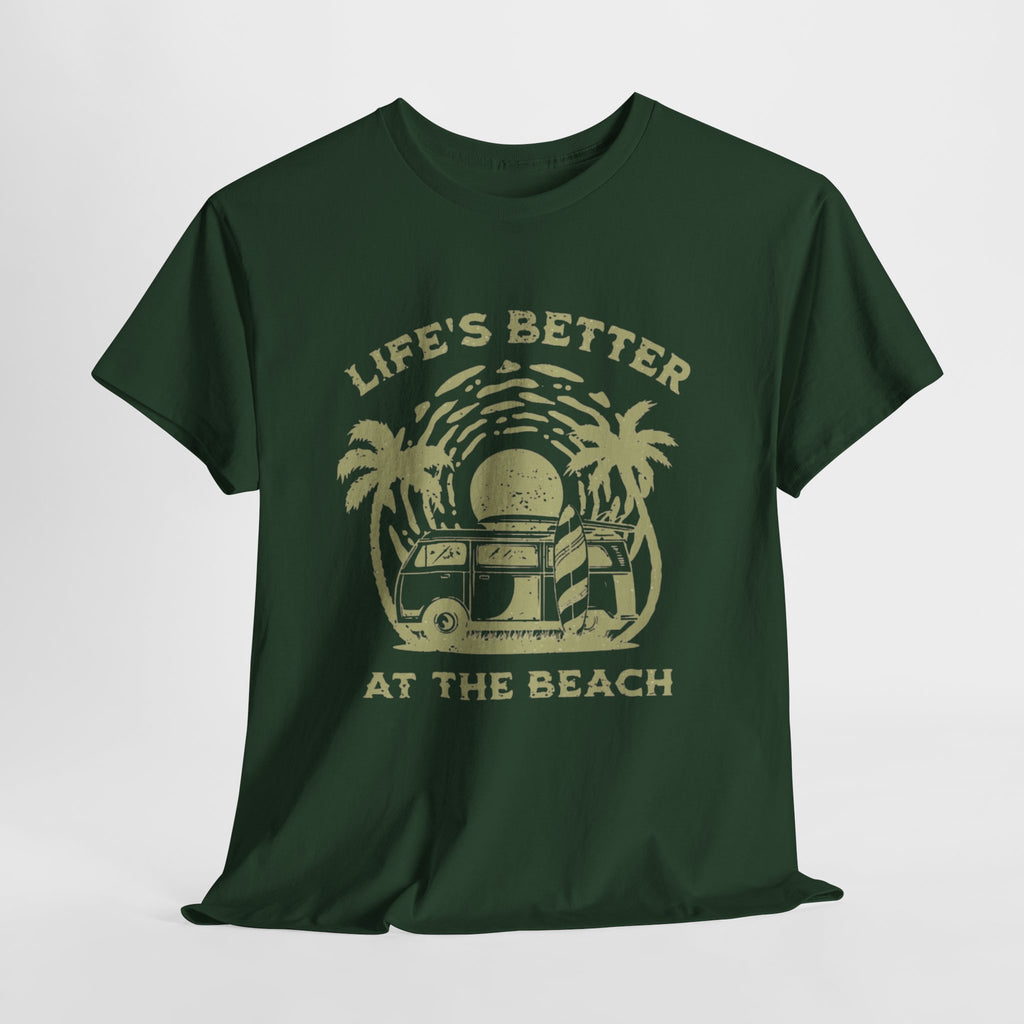 T-Shirt — "Life's Better at the Beach" Vintage Camper Tee