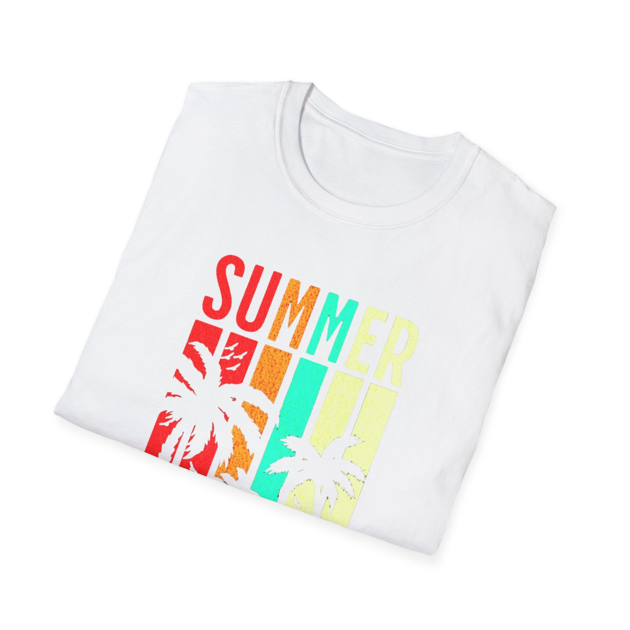 Summer Beach T-Shirt — "Time to Beach" Palm Tree Surf Graphic