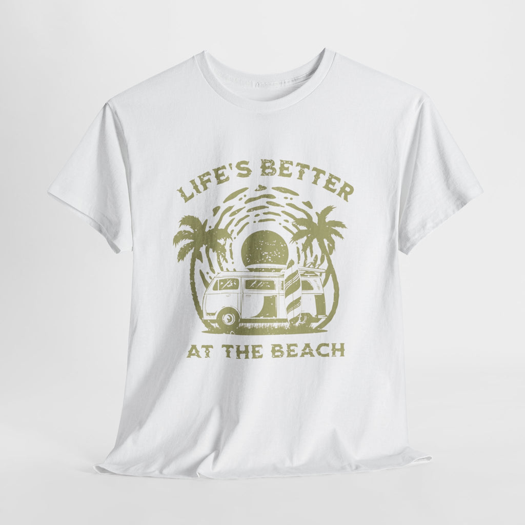 T-Shirt — "Life's Better at the Beach" Vintage Camper Tee