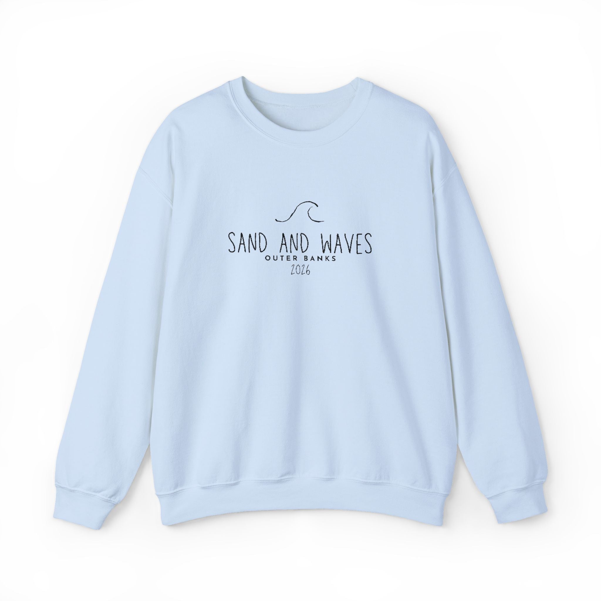 Sand and Waves Embroidered Crewneck Sweatshirt