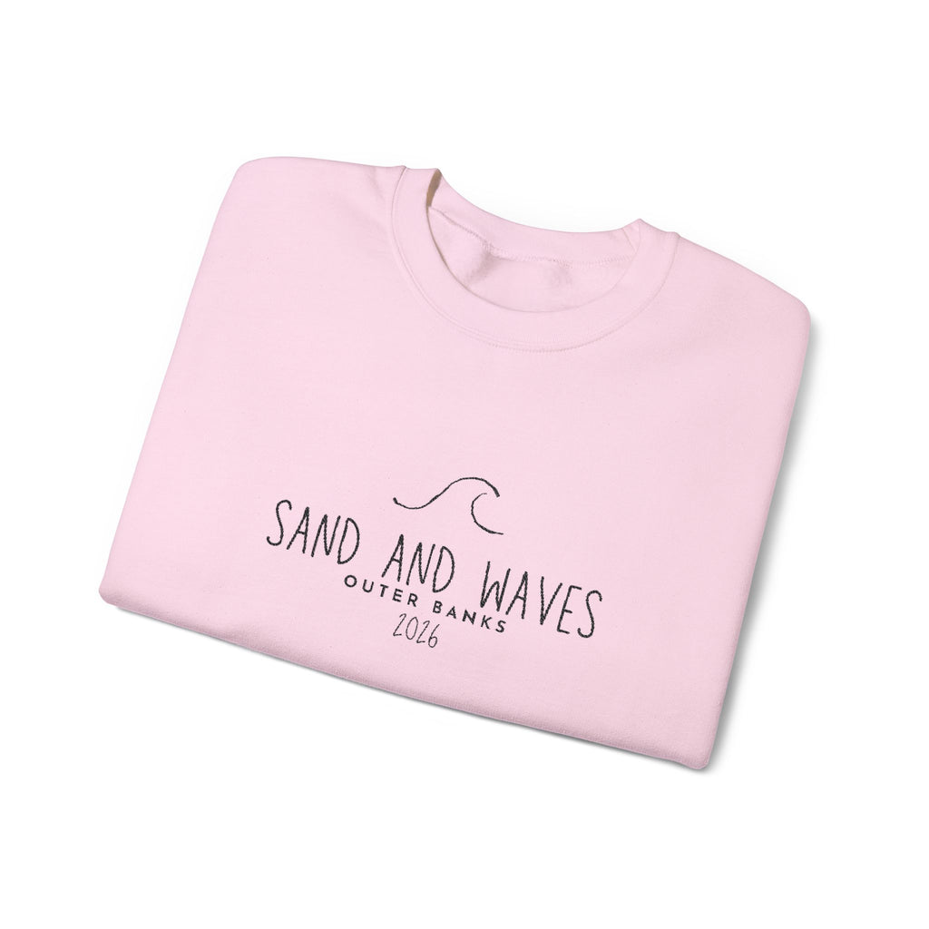 Sand and Waves Embroidered Crewneck Sweatshirt