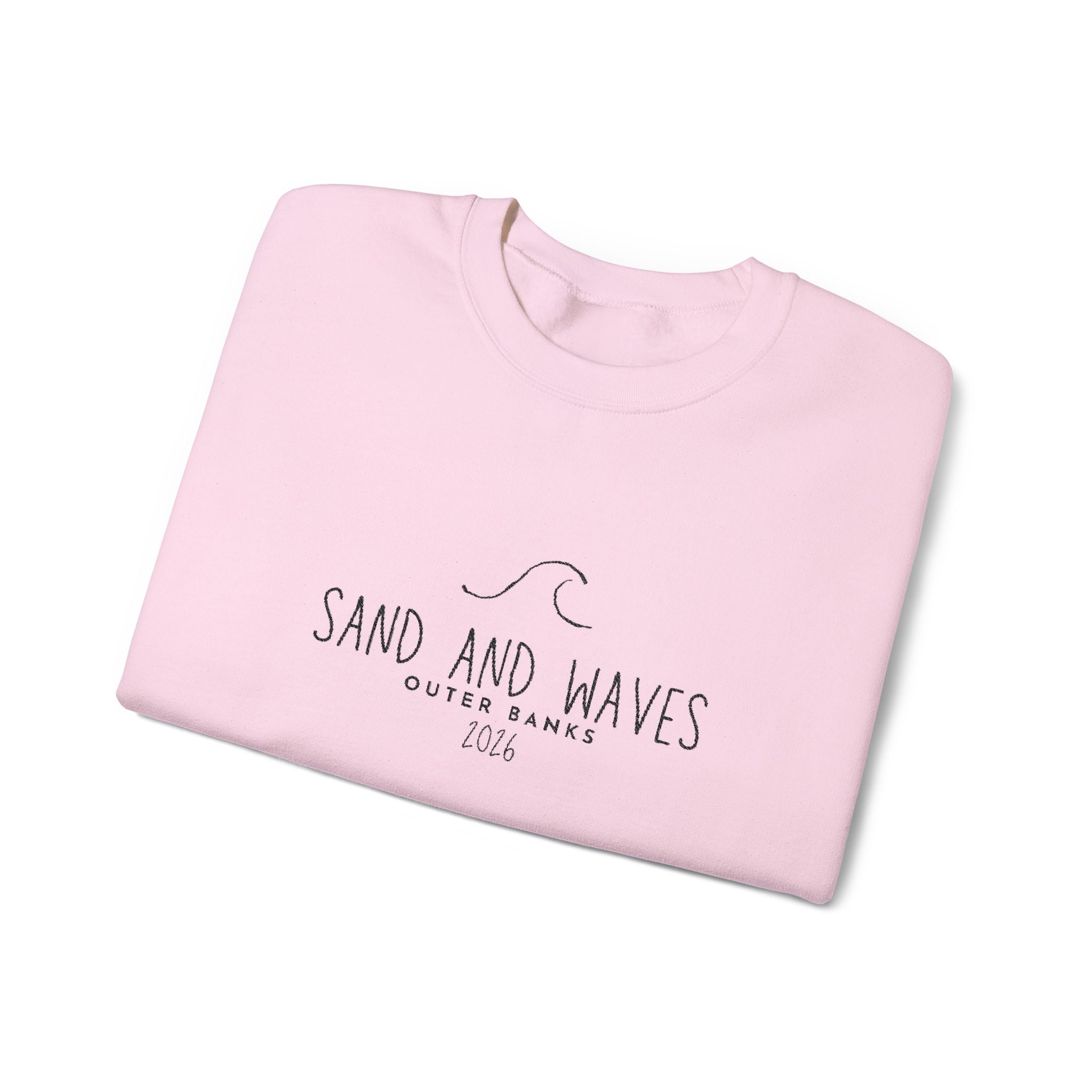 Sand and Waves Embroidered Crewneck Sweatshirt