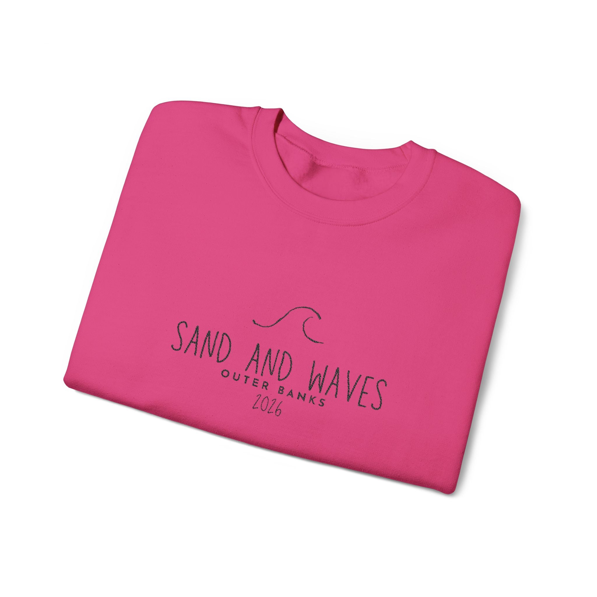 Sand and Waves Embroidered Crewneck Sweatshirt