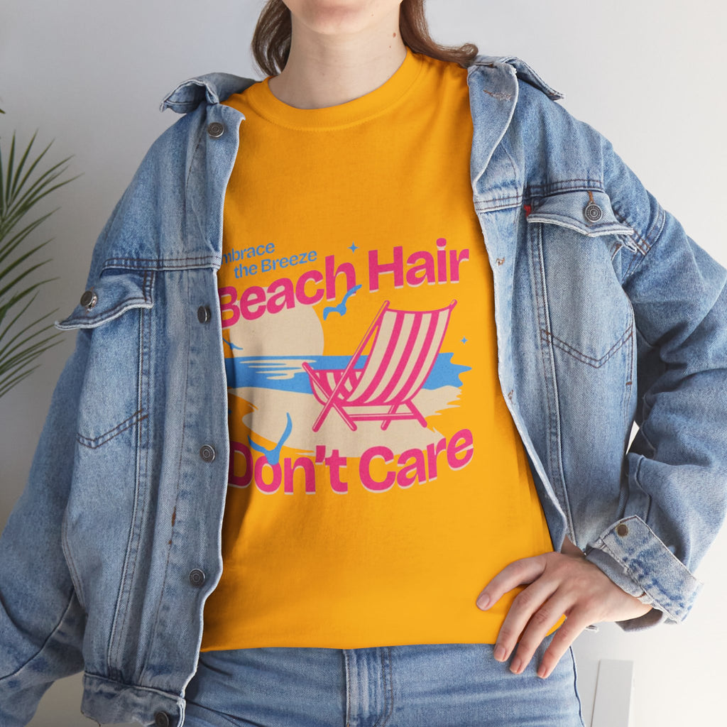 Beach Hair Don't Care T-Shirt – Summer Beach Chair Graphic Tee