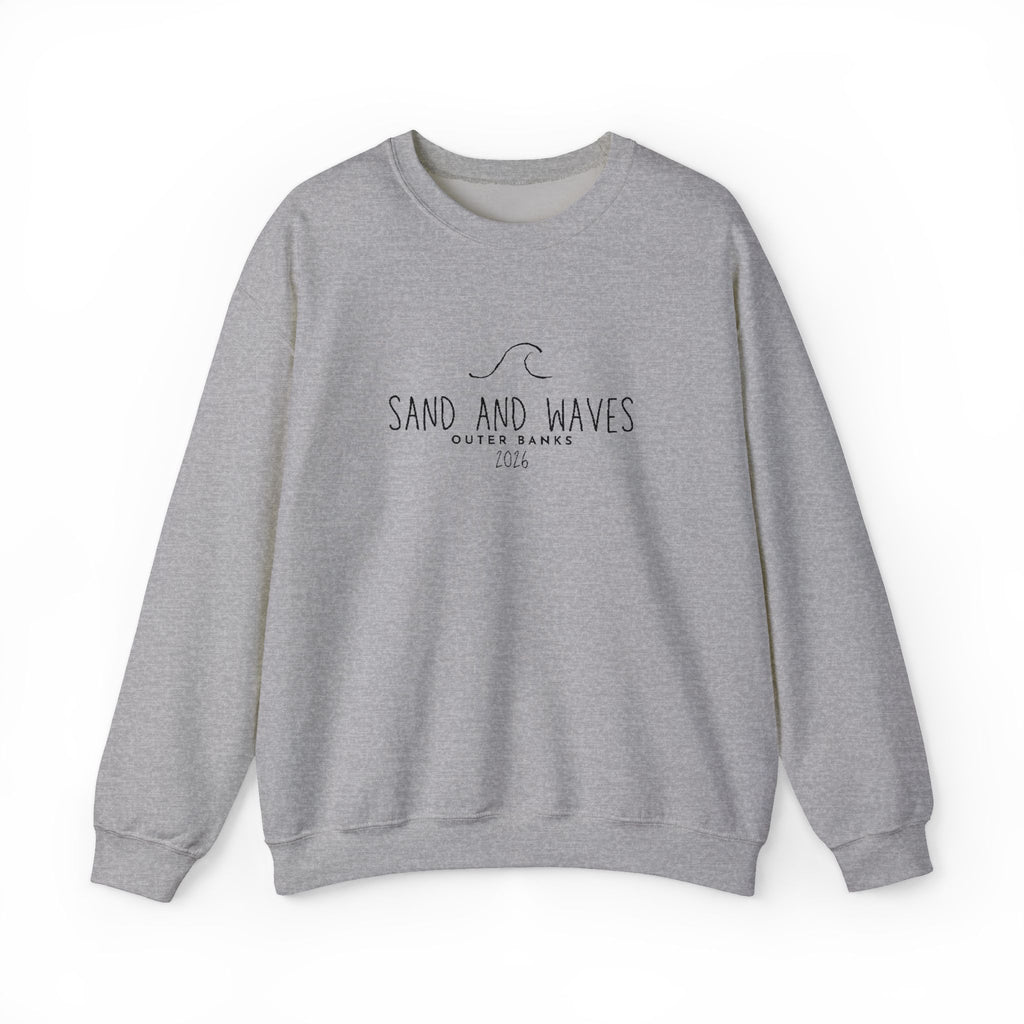 Sand and Waves Embroidered Crewneck Sweatshirt