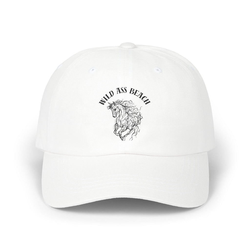 Dad Cap – "Wild Ass Beach" Script with Embroidered Horse  Illustration