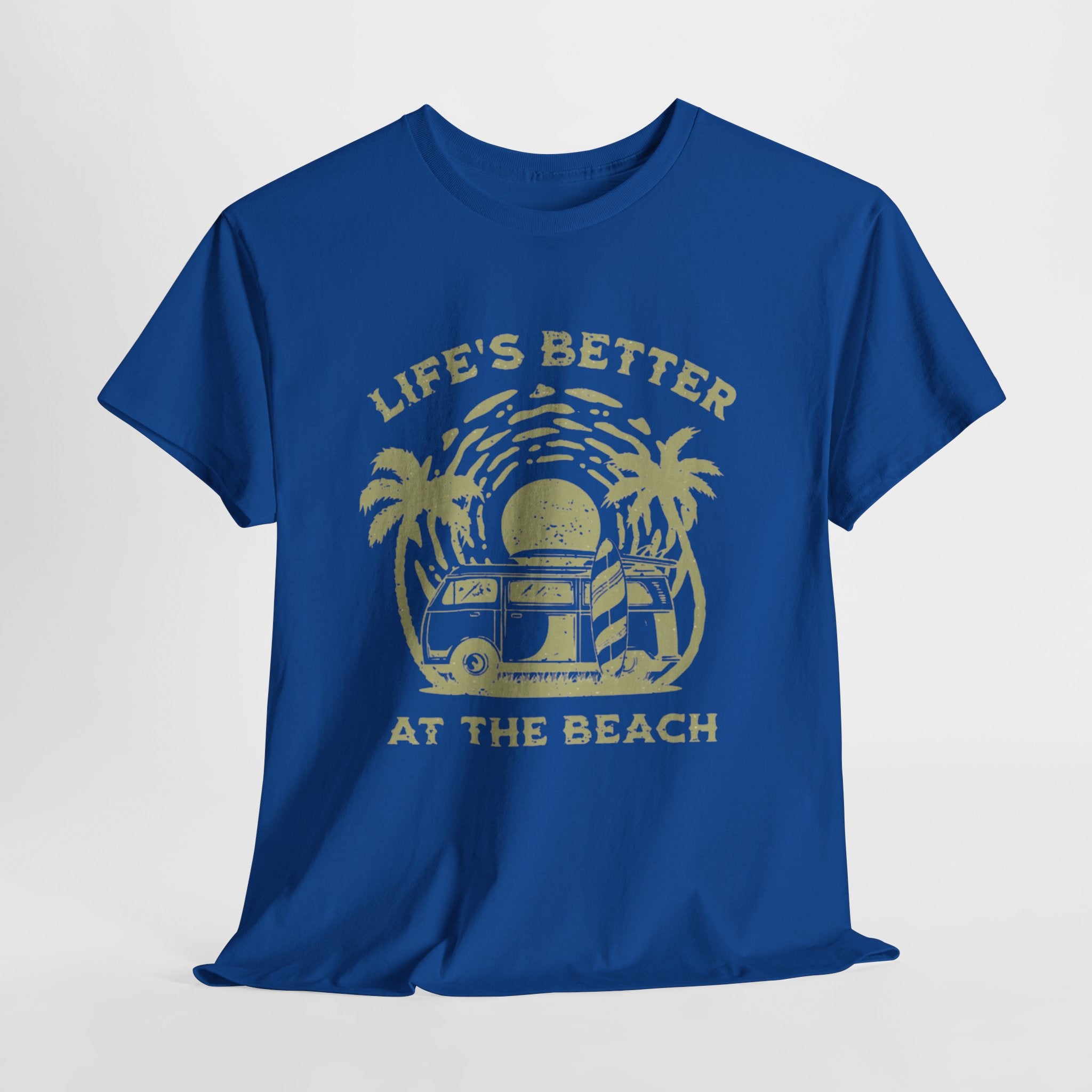 T-Shirt — "Life's Better at the Beach" Vintage Camper Tee